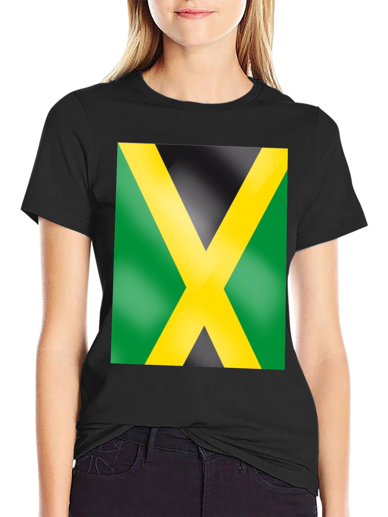 Jamaica Flag Graphic Tee - Black