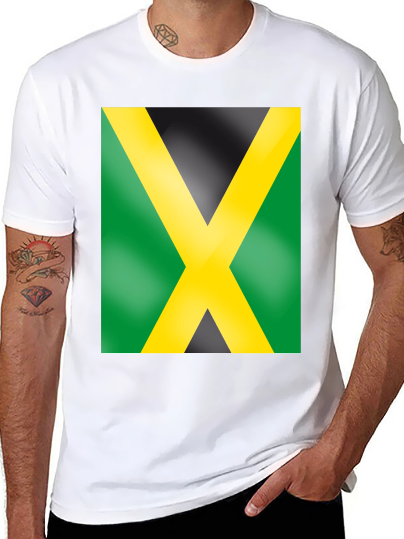 Jamaica Flag Graphic Tee - Black