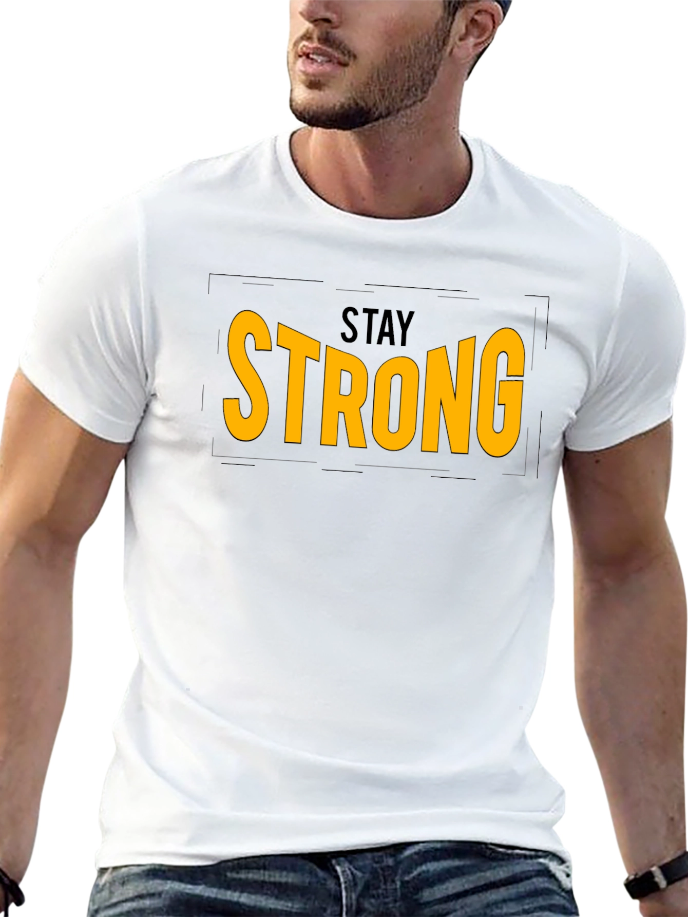 Stay Strong Graphic T-Shirt - Black