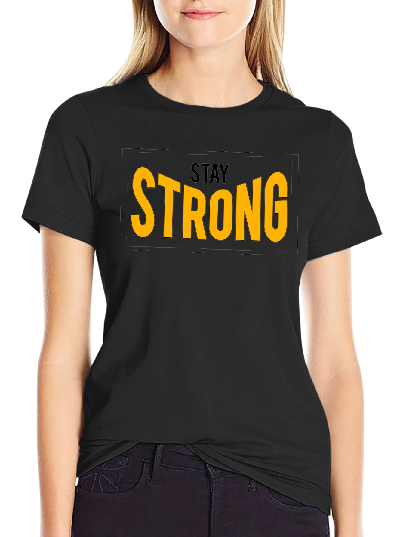 Stay Strong Graphic T-Shirt - Black
