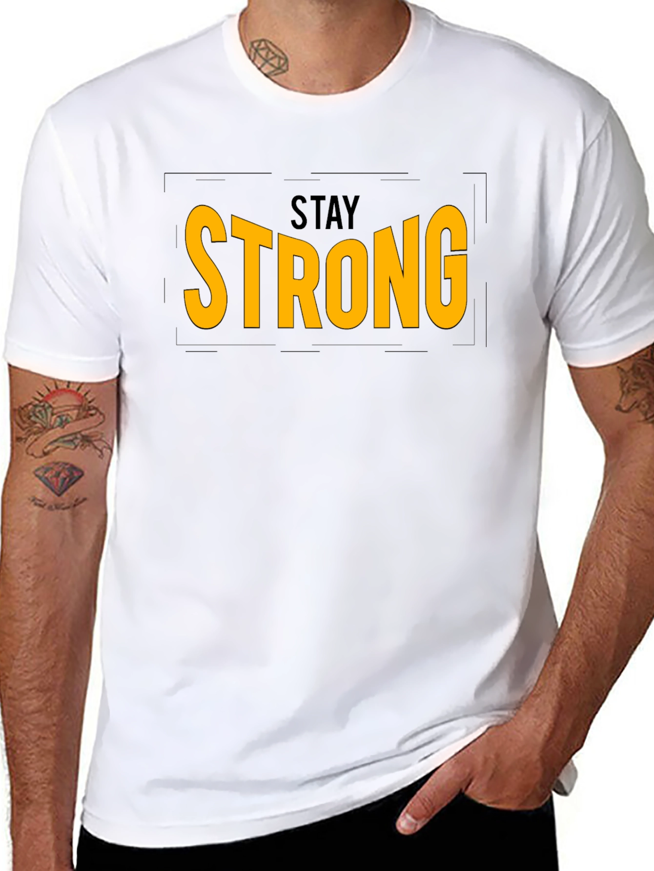 Stay Strong Graphic T-Shirt - Black