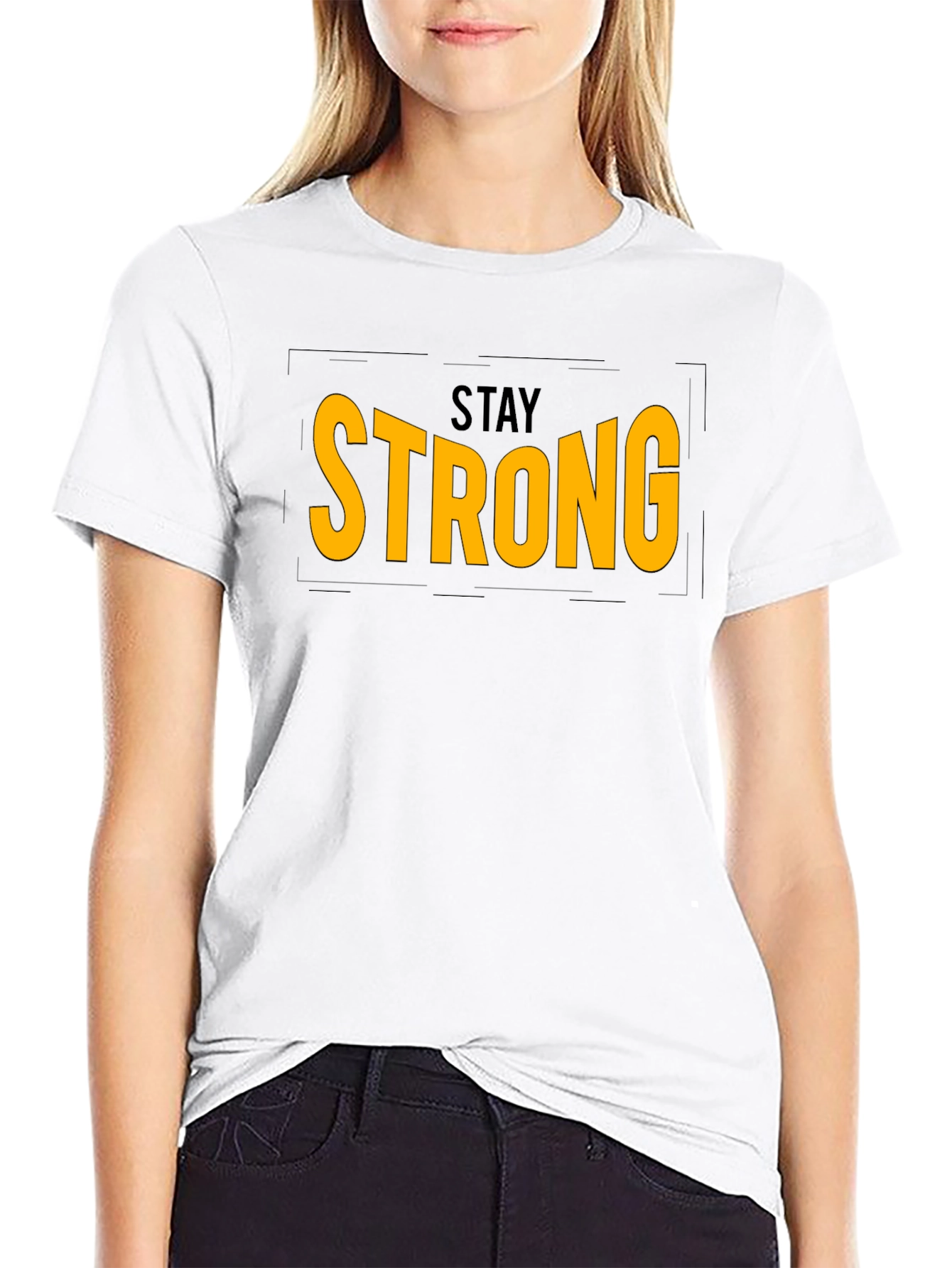 Stay Strong Graphic T-Shirt - Black