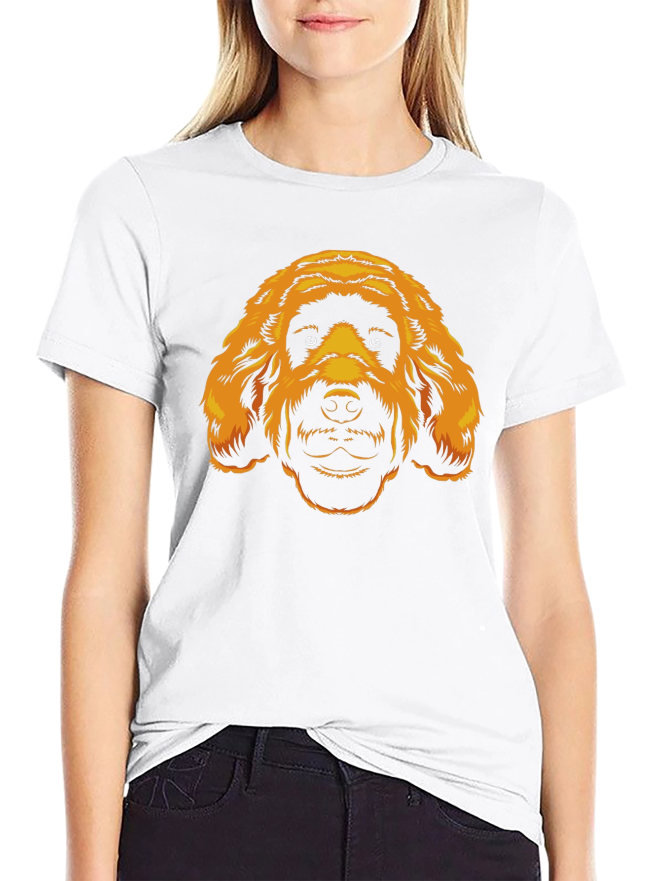 Dog Graphic Print Black T-Shirt