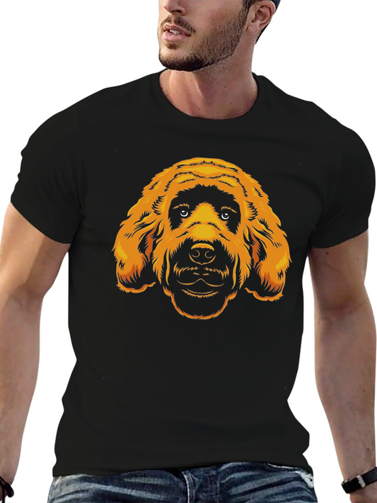 Dog Graphic Print Black T-Shirt