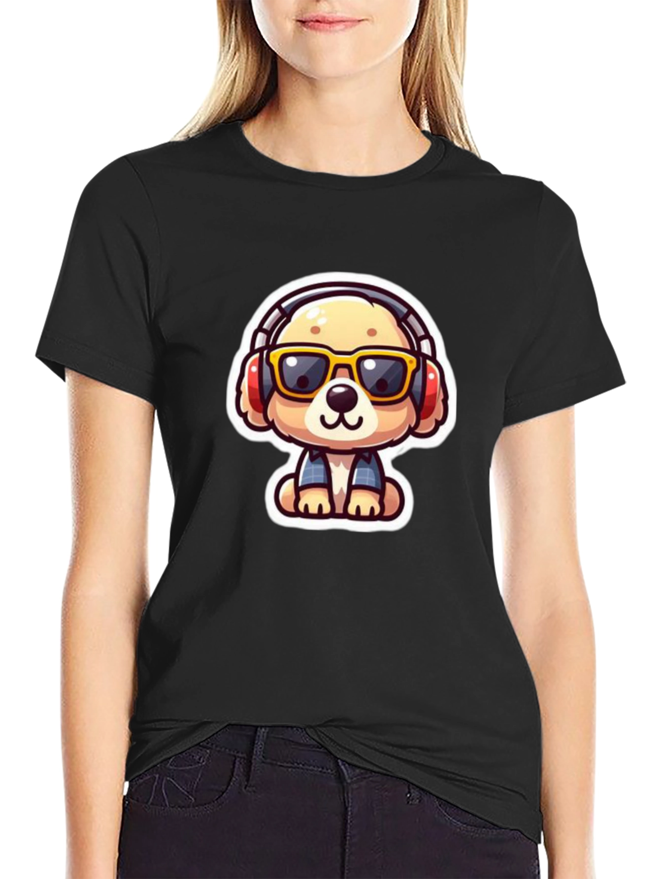 Dog DJ Black T-Shirt