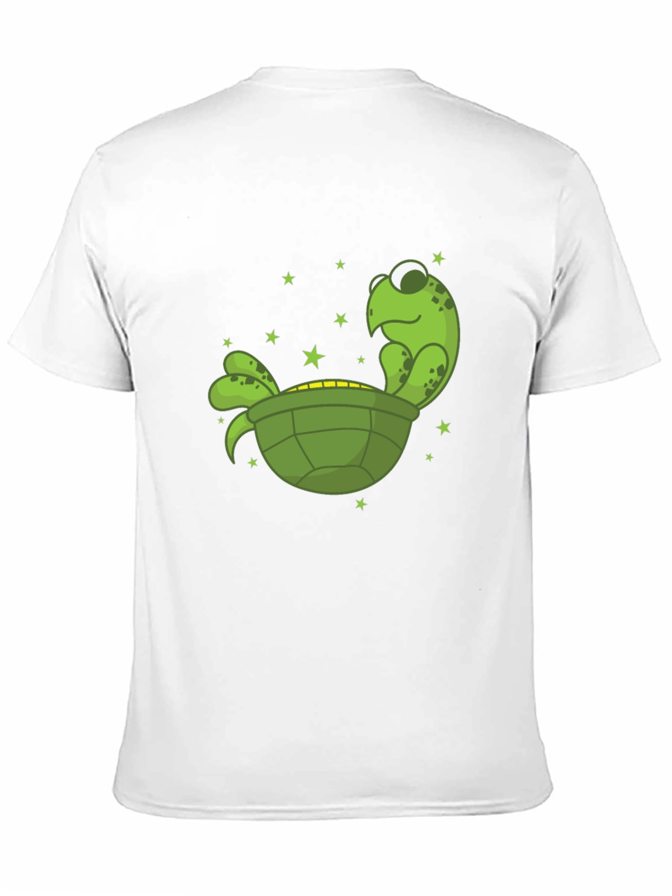 Cartoon Turtle Graphic Tee - Unisex Black T-Shirt