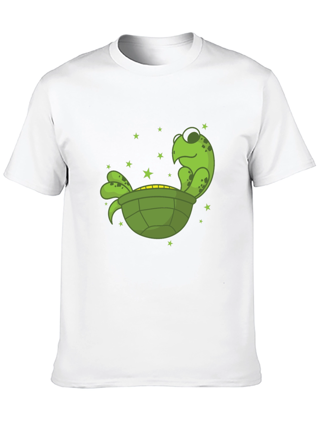 Cartoon Turtle Graphic Tee - Unisex Black T-Shirt