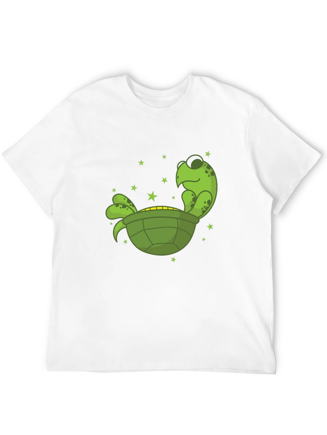 Cartoon Turtle Graphic Tee - Unisex Black T-Shirt