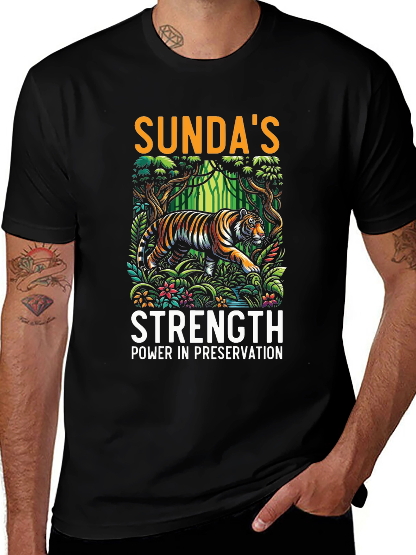 Sundas Strength Tiger Graphic Tee