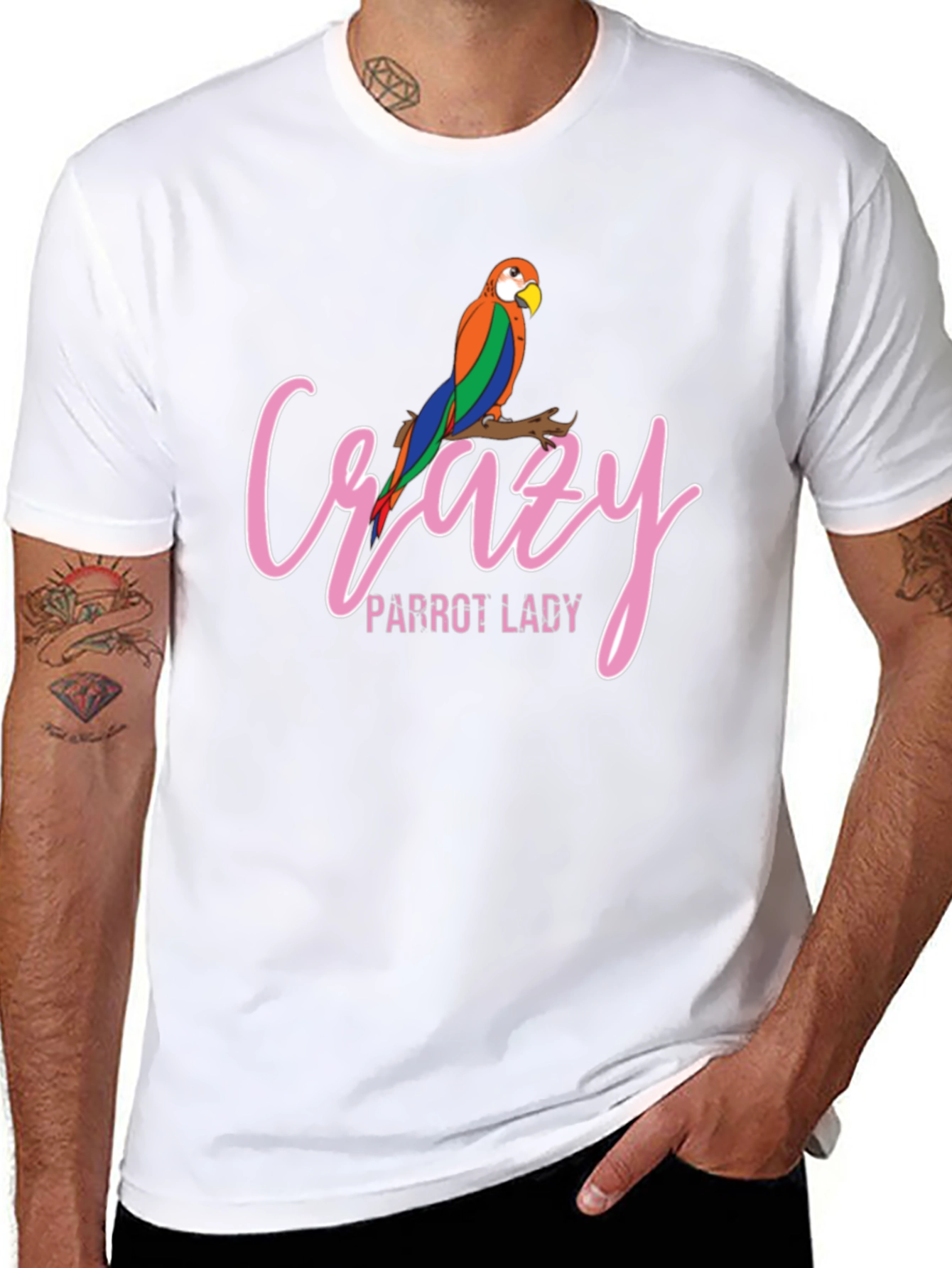 Crazy Parrot Lady T-Shirt - Cute Bird Lover Tee