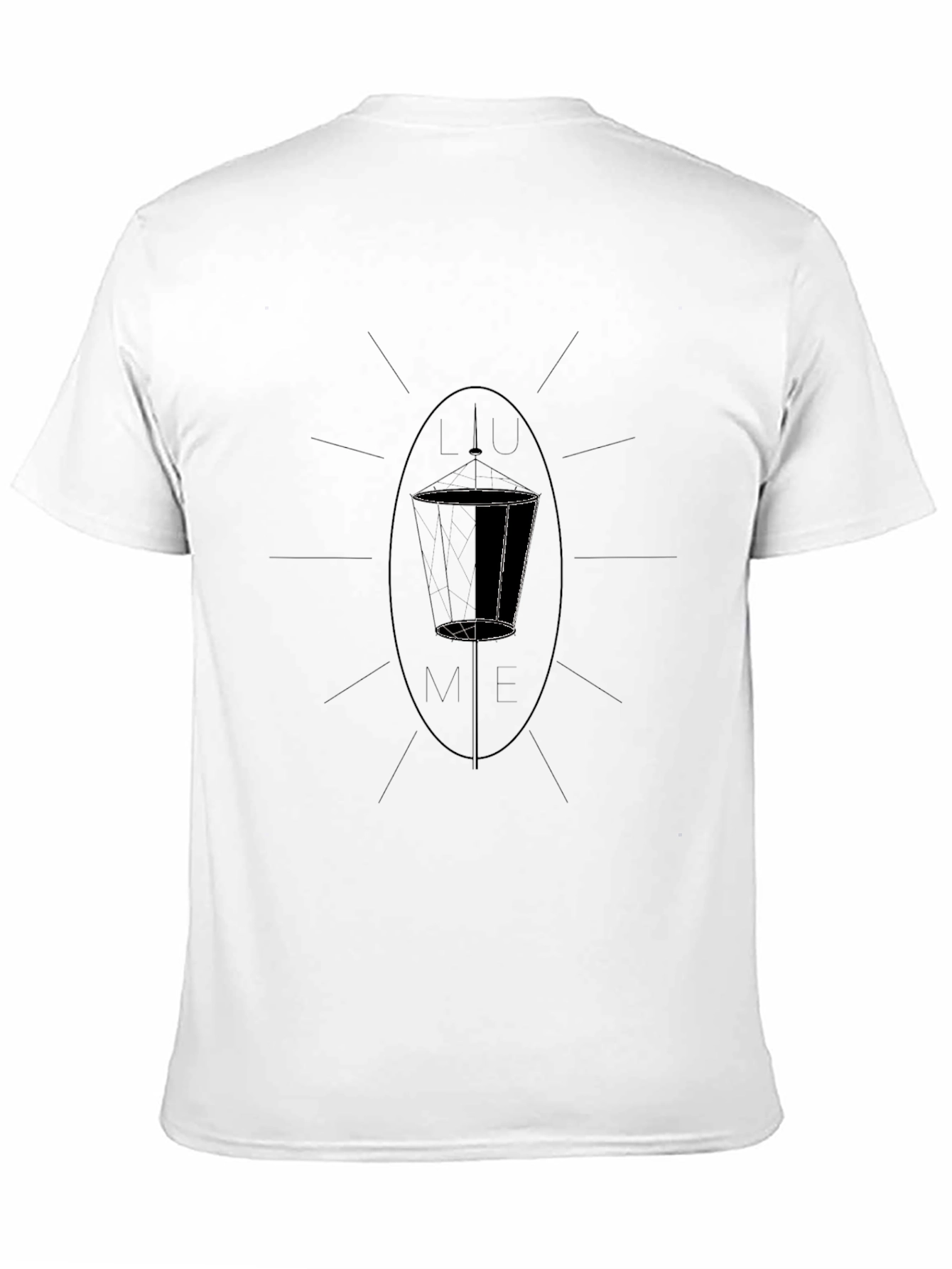 Minimalist Line Art Graphic Tee - Black