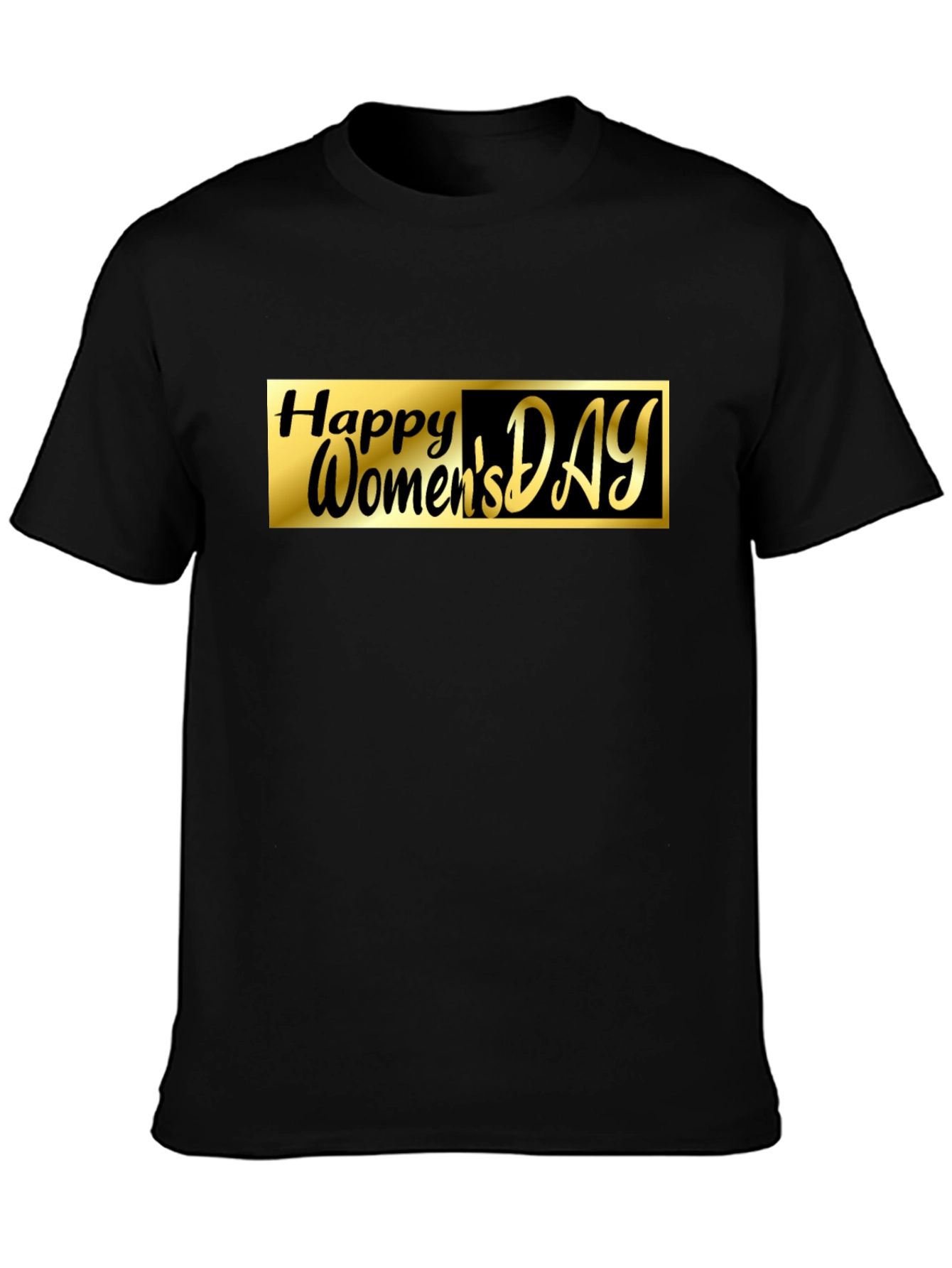 Happy Womens Day Graphic Tee - Black