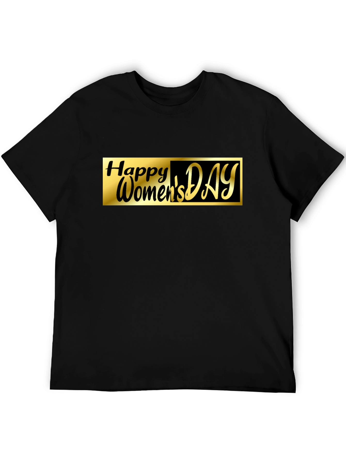 Happy Womens Day Graphic Tee - Black