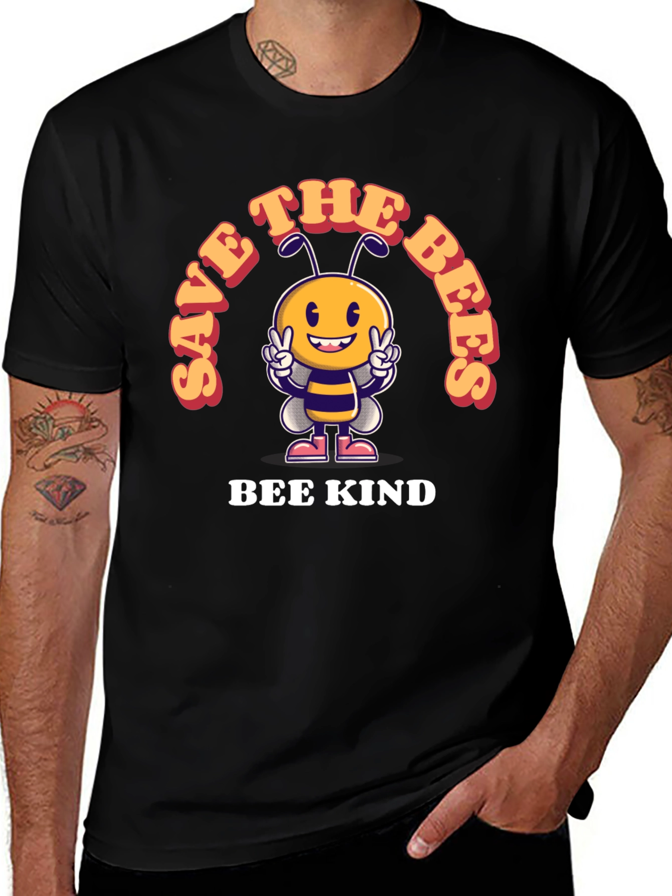 Save the Bees T-Shirt - Bee Kind Design