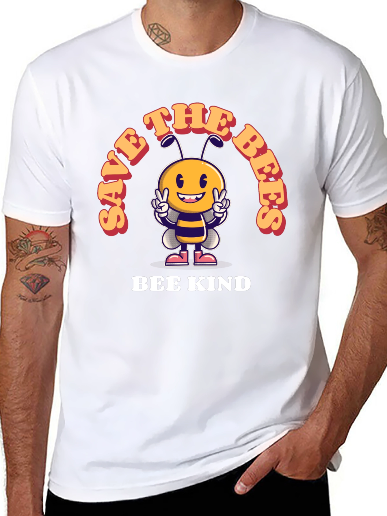 Save the Bees T-Shirt - Bee Kind Design