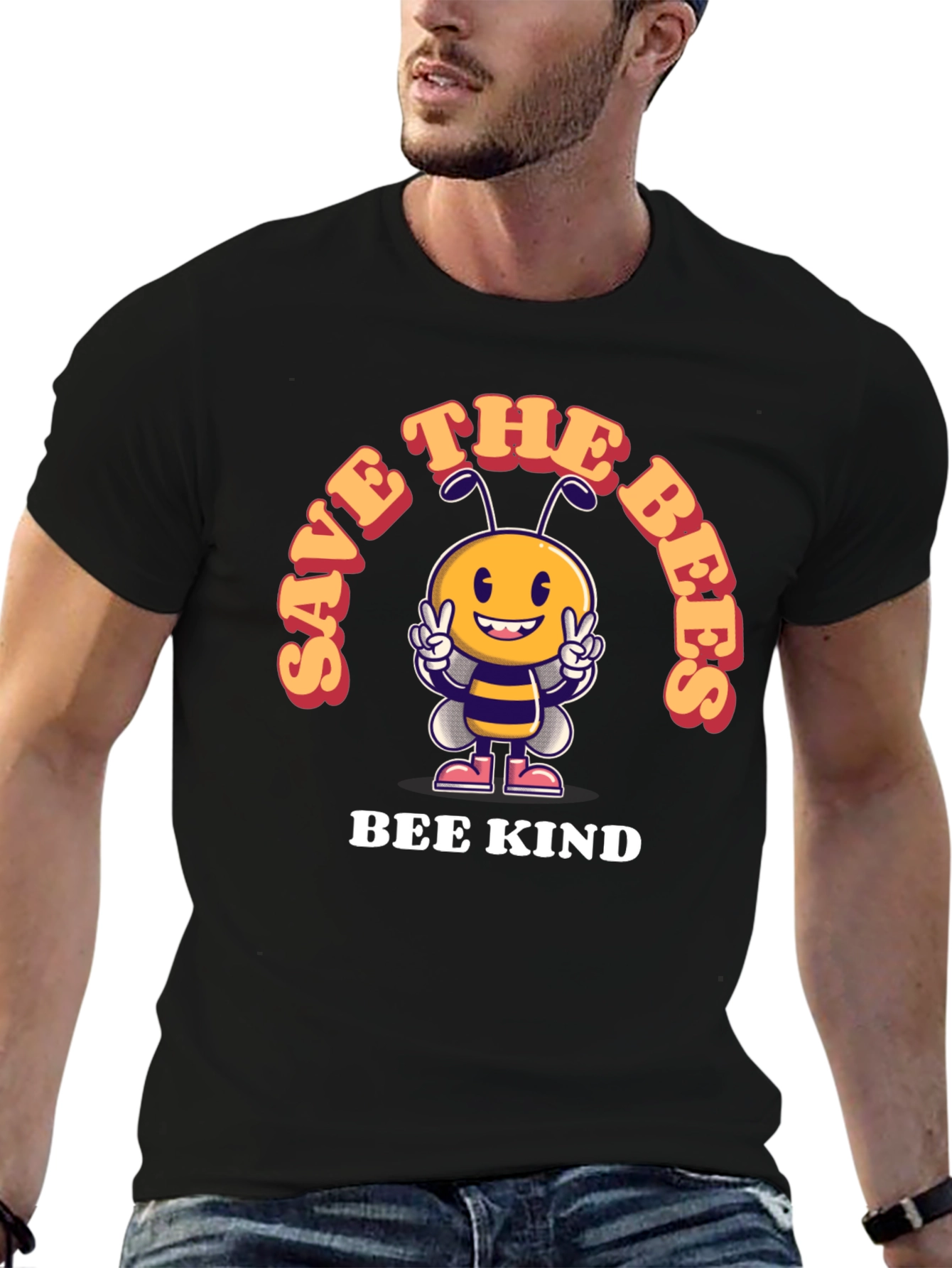Save the Bees T-Shirt - Bee Kind Design