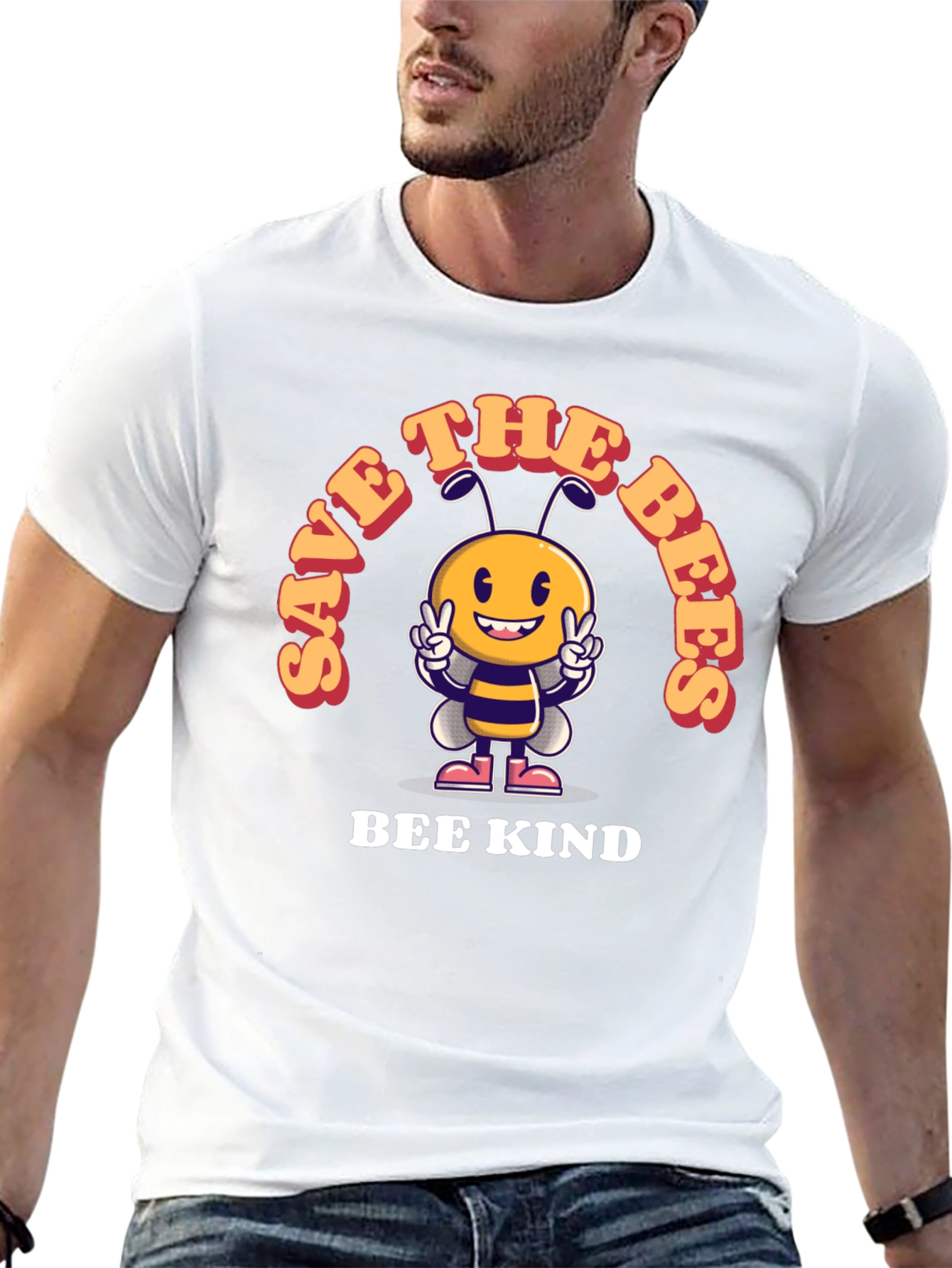 Save the Bees T-Shirt - Bee Kind Design