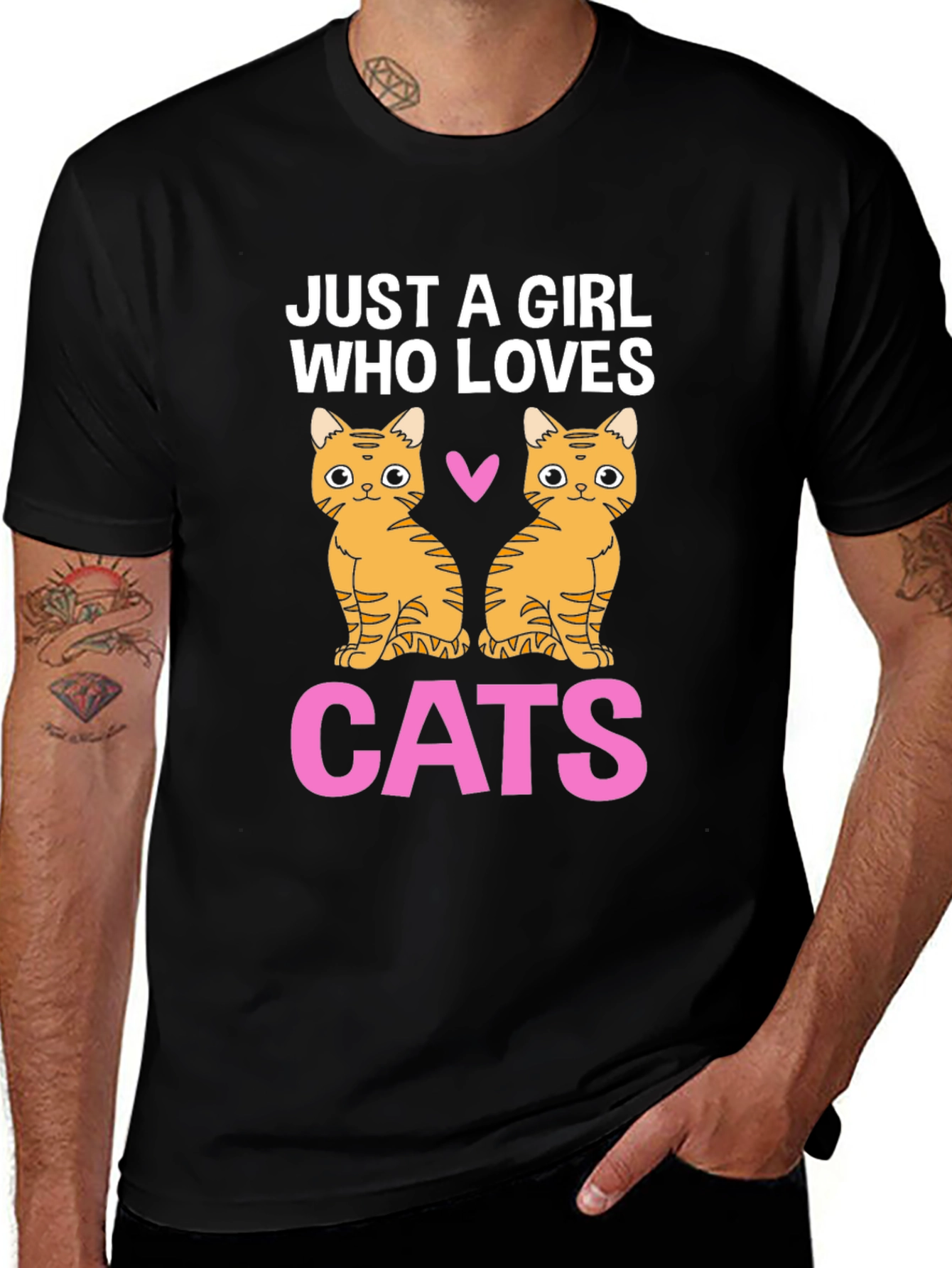Just A Girl Who Loves Cats Graphic Tee