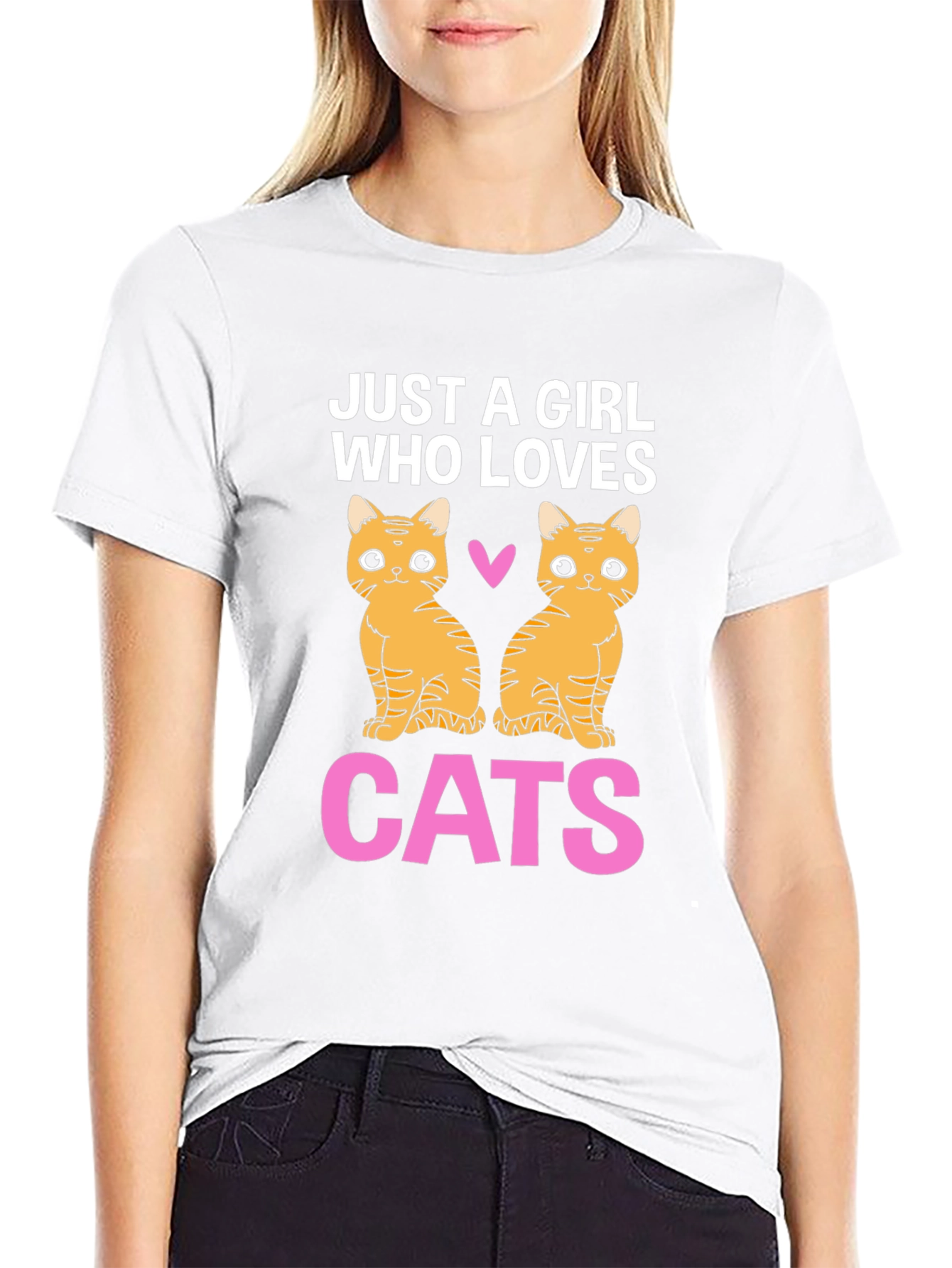 Just A Girl Who Loves Cats Graphic Tee