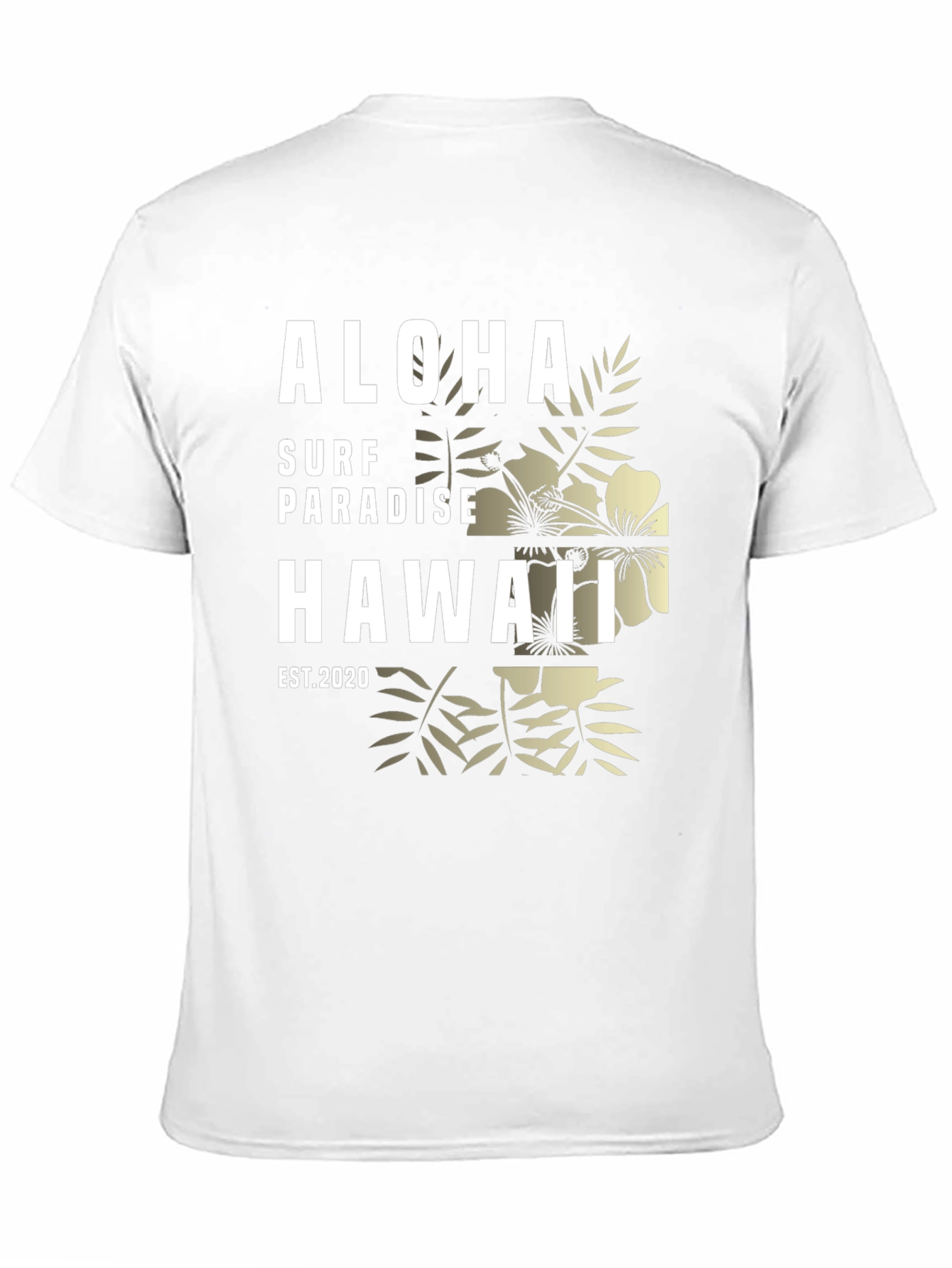 Aloha Surf Paradise Hawaii Black Graphic T-Shirt