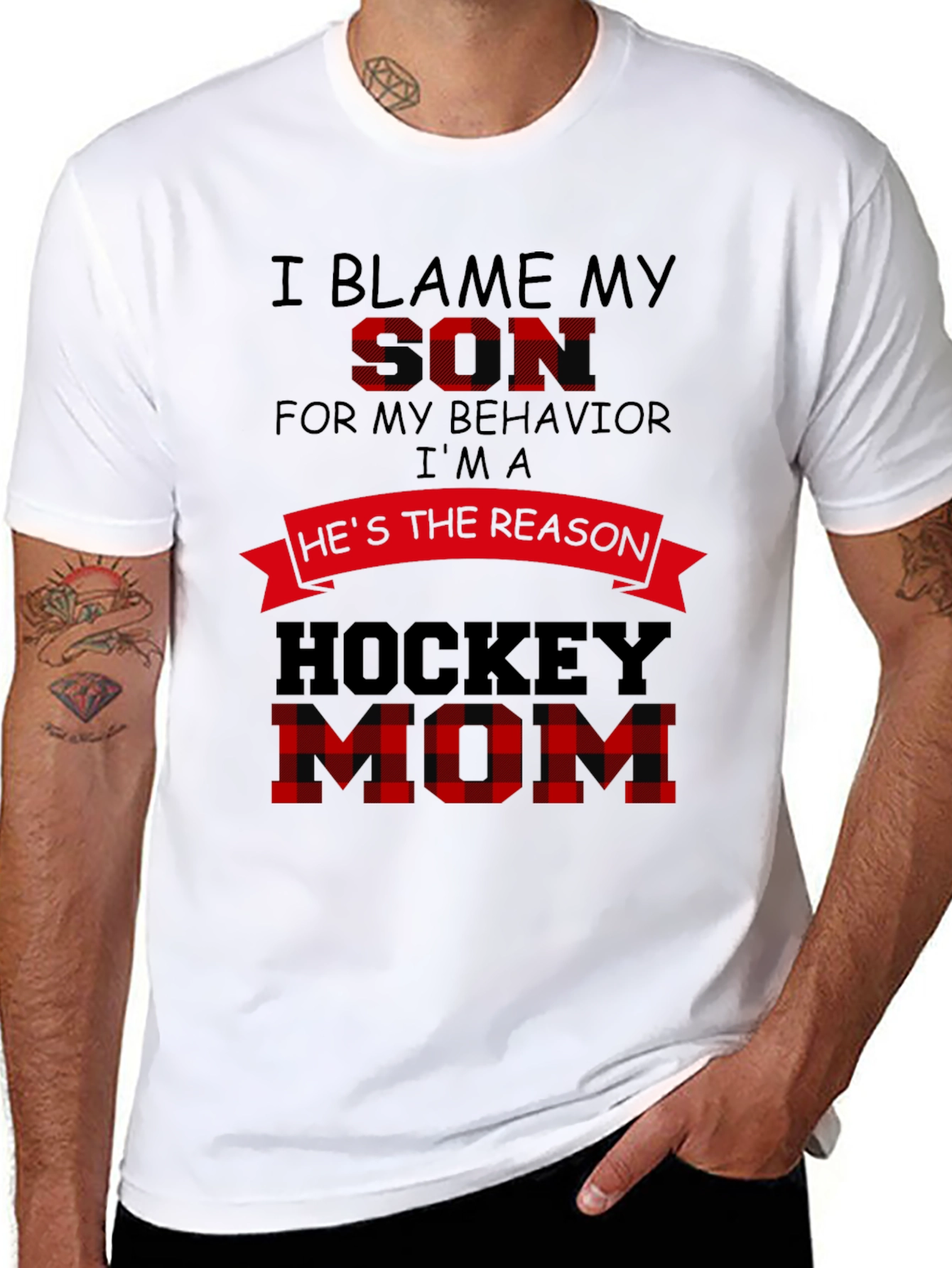 Hockey Mom T-Shirt: Blame My Son Graphic Tee
