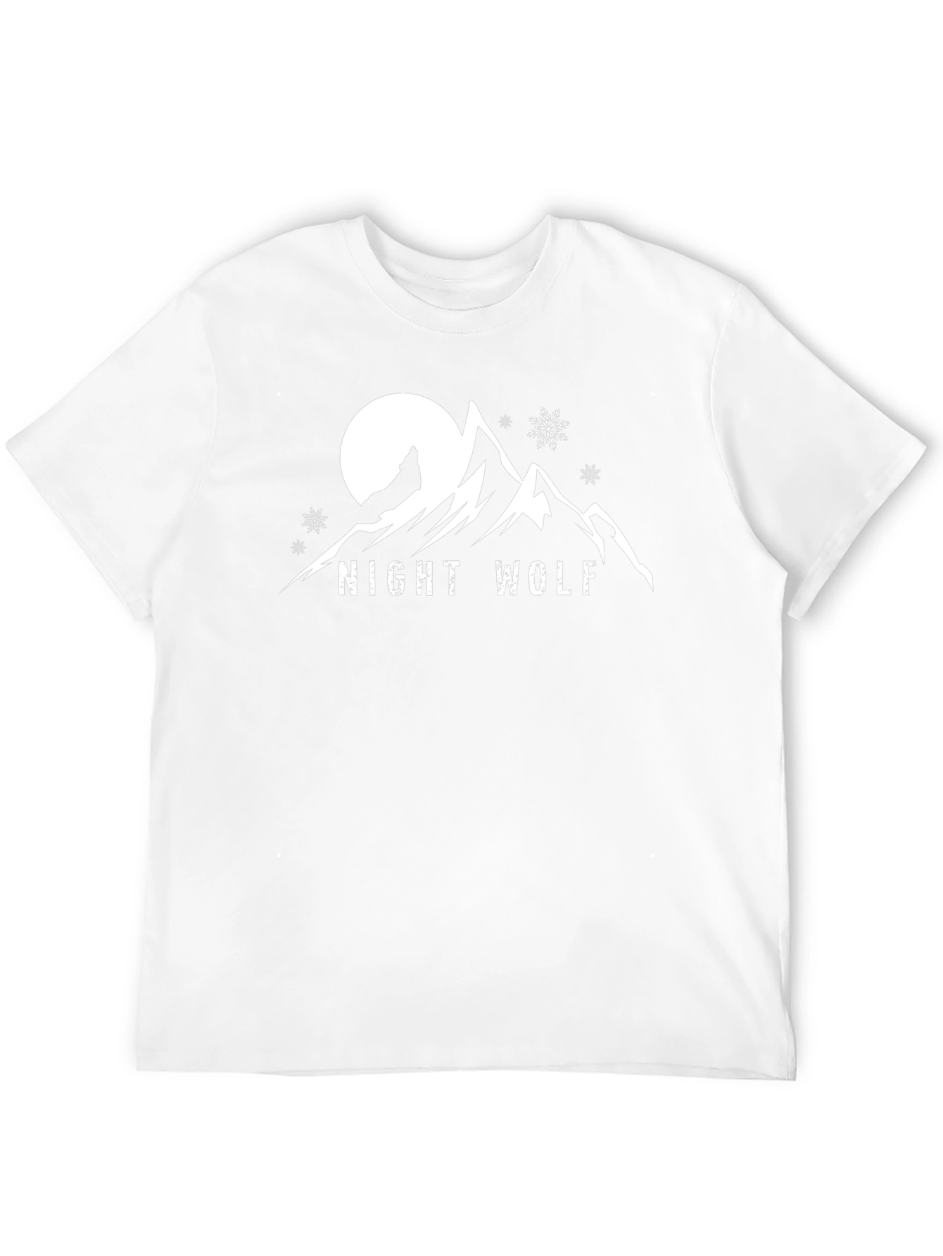 Night Wolf T-Shirt - Mountain and Moon Graphic Tee