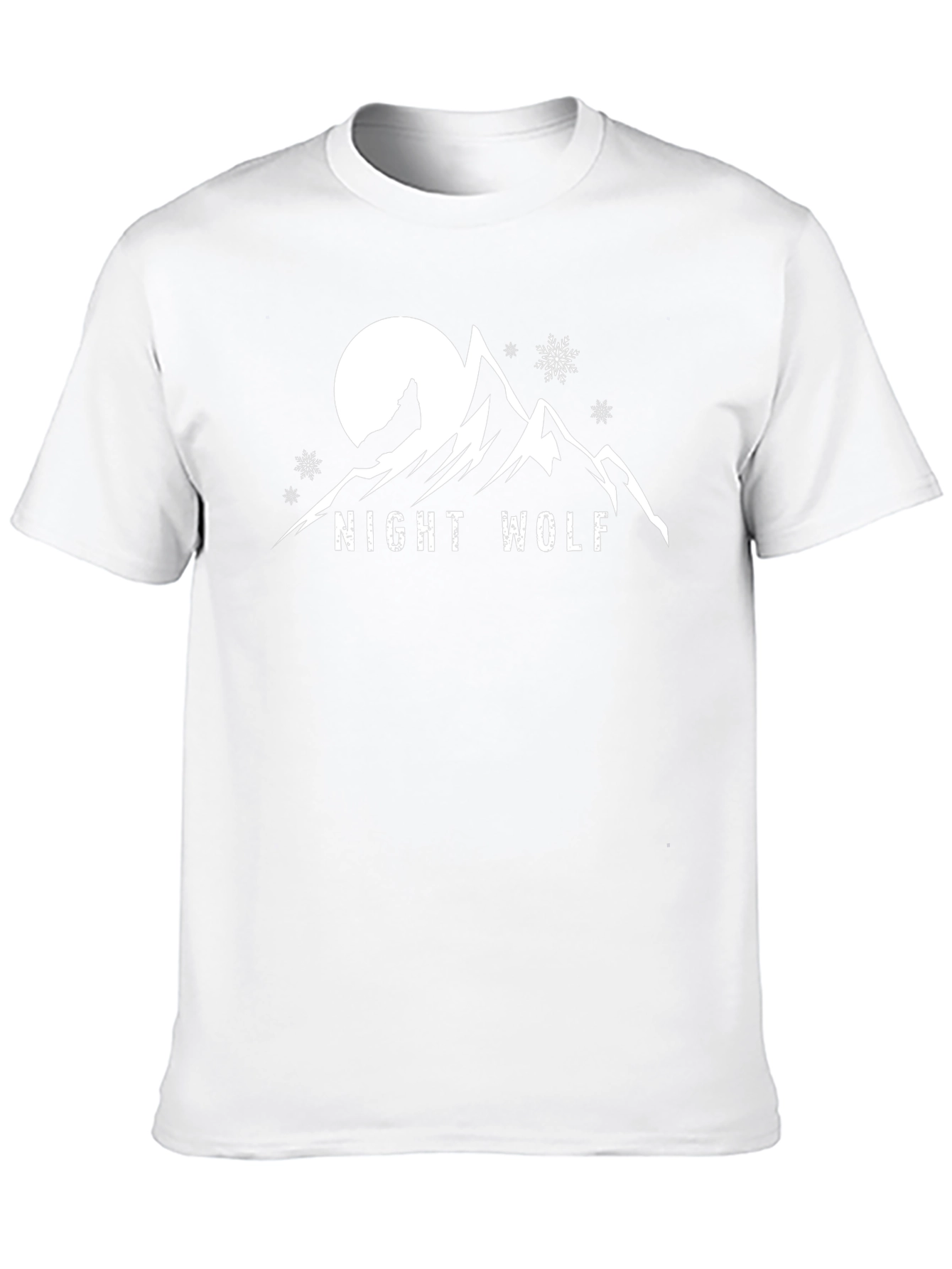 Night Wolf T-Shirt - Mountain and Moon Graphic Tee