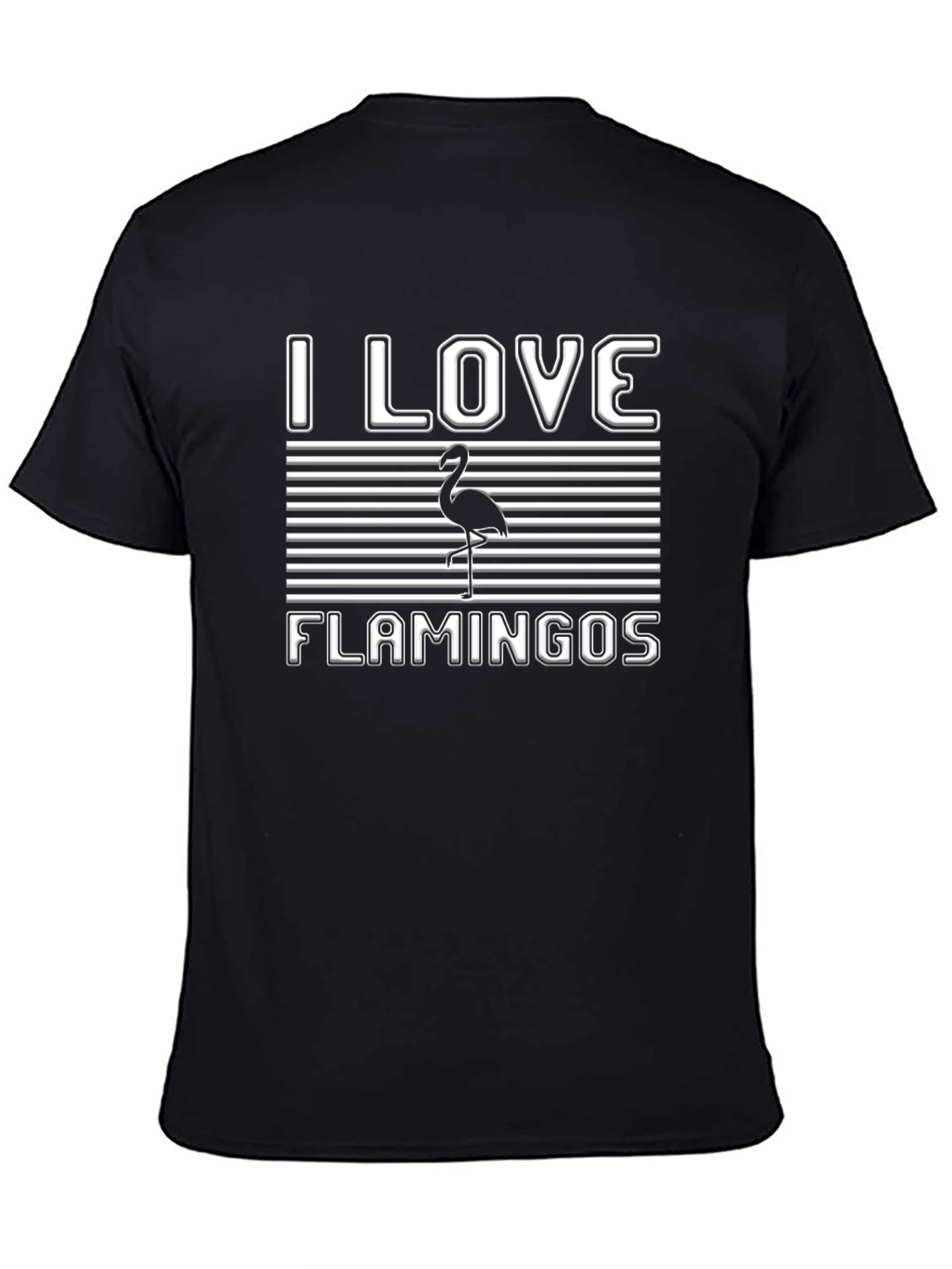I Love Flamingos Graphic Tee - Novelty Design