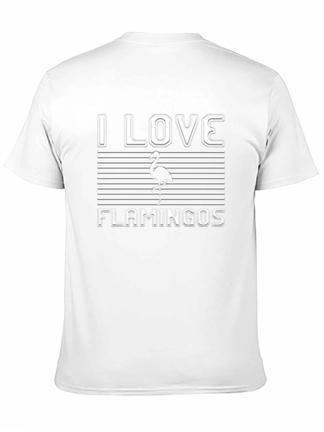 I Love Flamingos Graphic Tee - Novelty Design