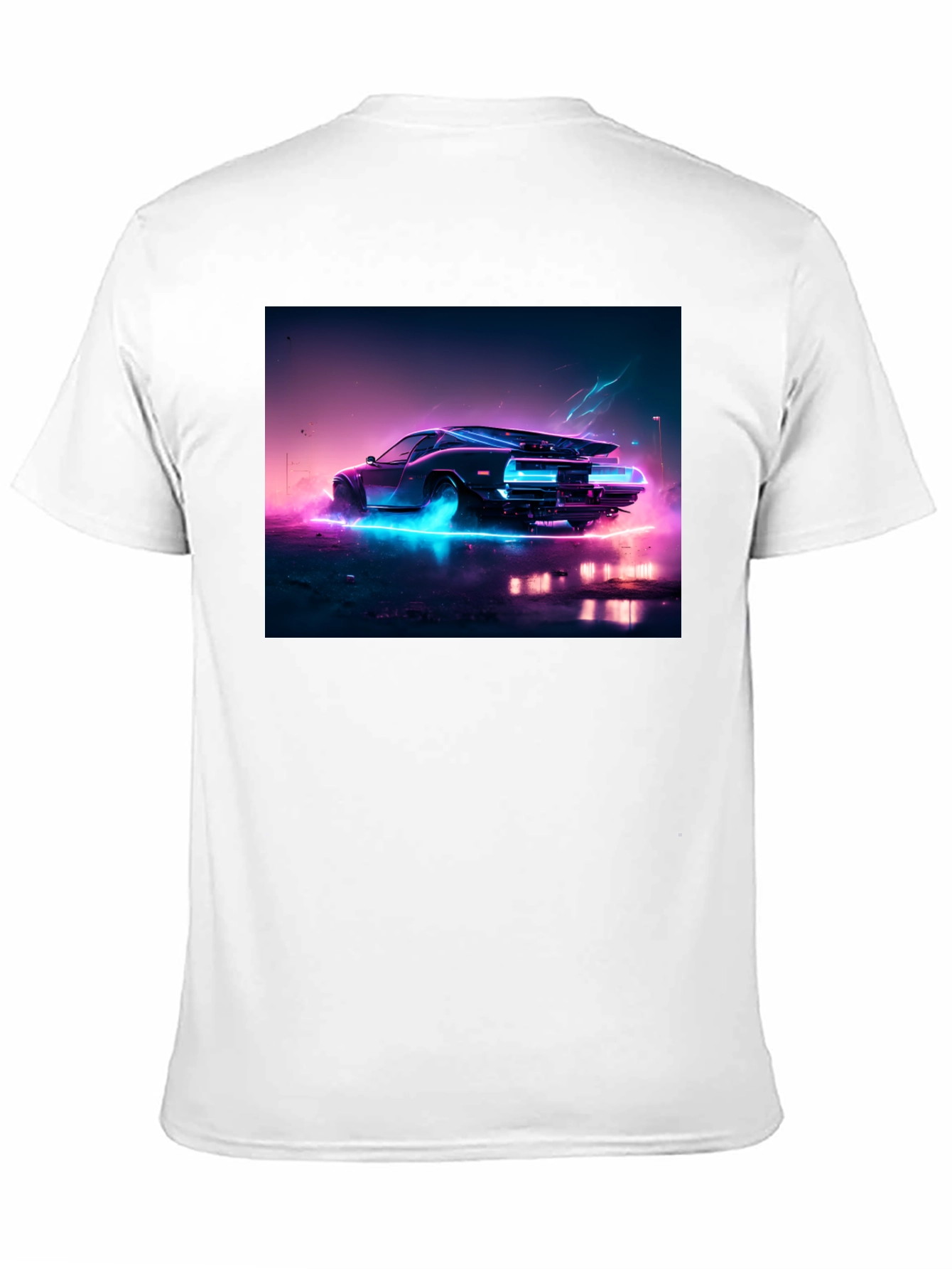 Retro Car Black T-Shirt - Vaporwave Aesthetic
