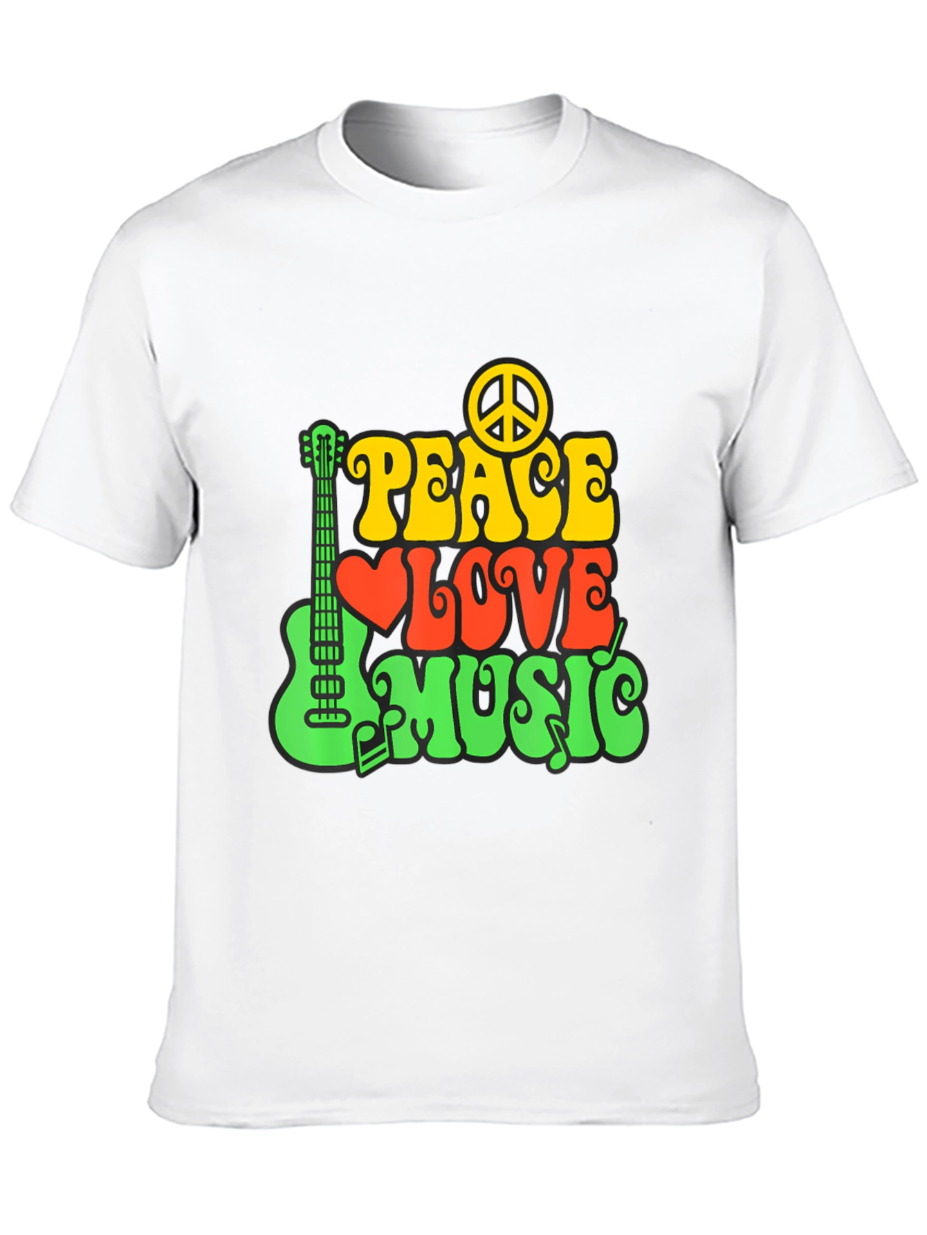 Peace Love Music Graphic T-Shirt