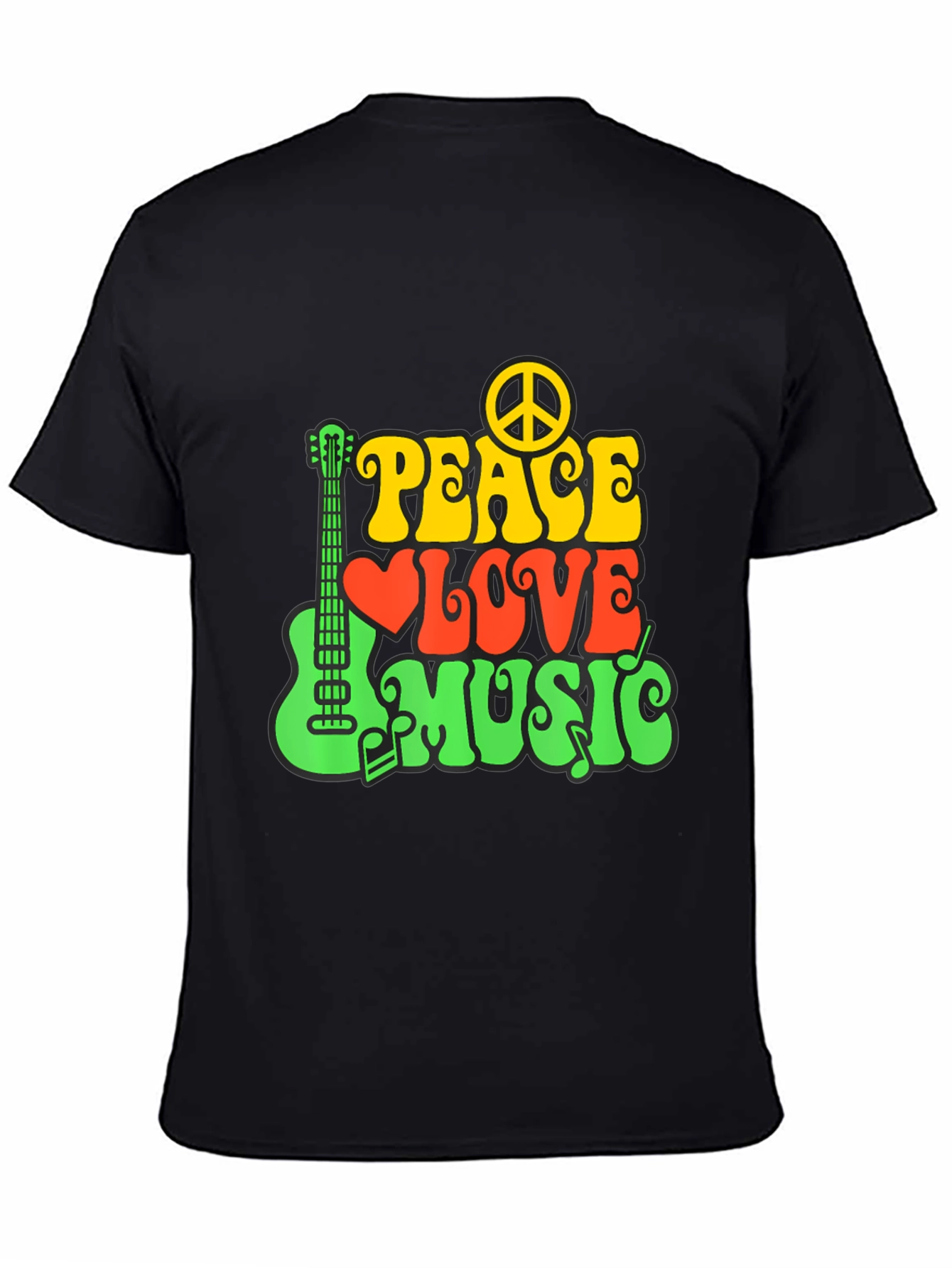 Peace Love Music Graphic T-Shirt