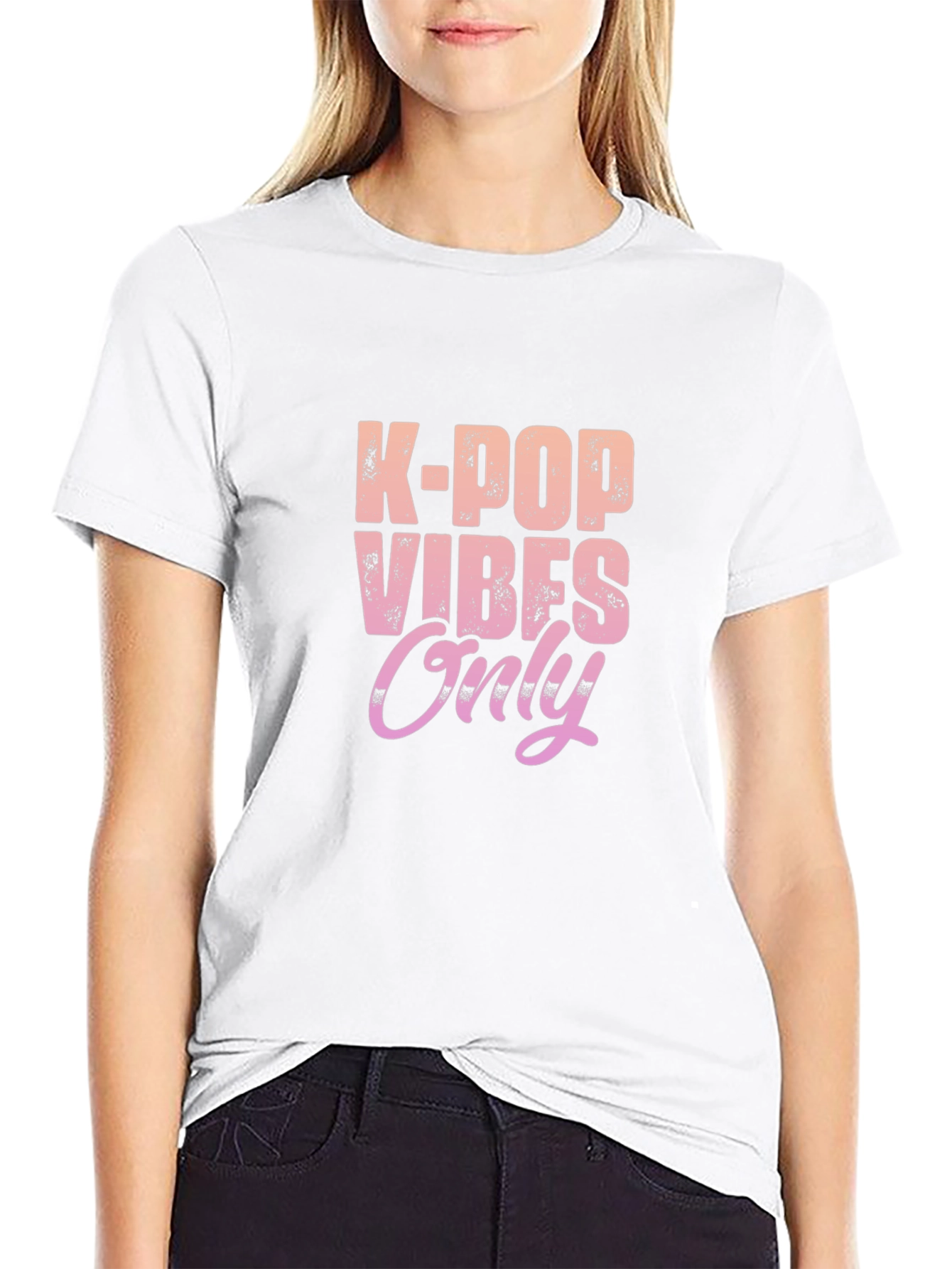 K-Pop Vibes Only Graphic T-Shirt