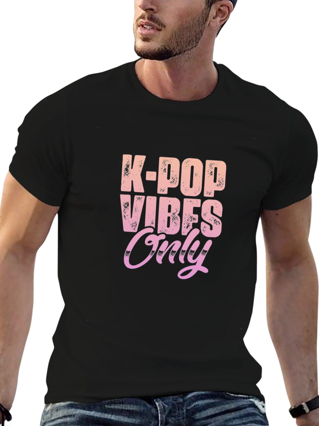 K-Pop Vibes Only Graphic T-Shirt