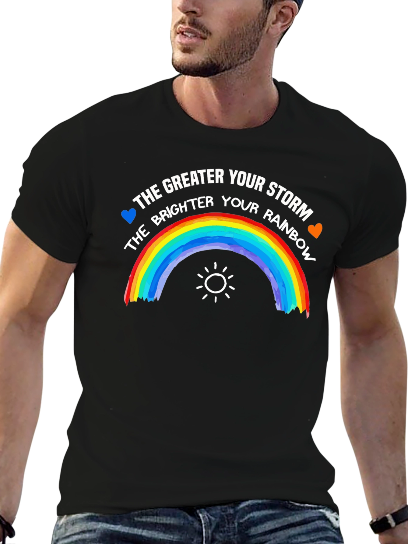 Storm Rainbow Graphic Tee - Inspirational Positive Shirt