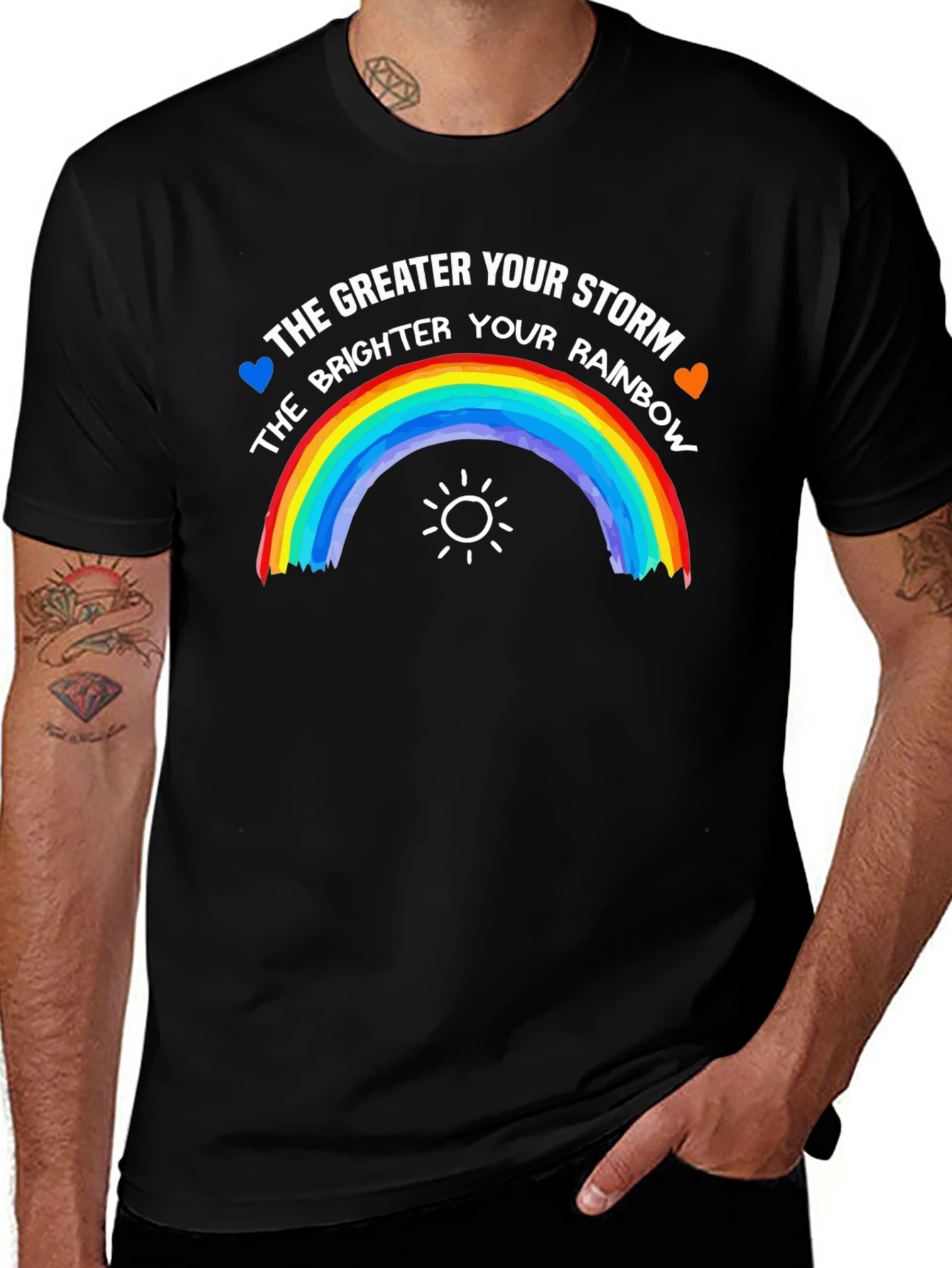 Storm Rainbow Graphic Tee - Inspirational Positive Shirt