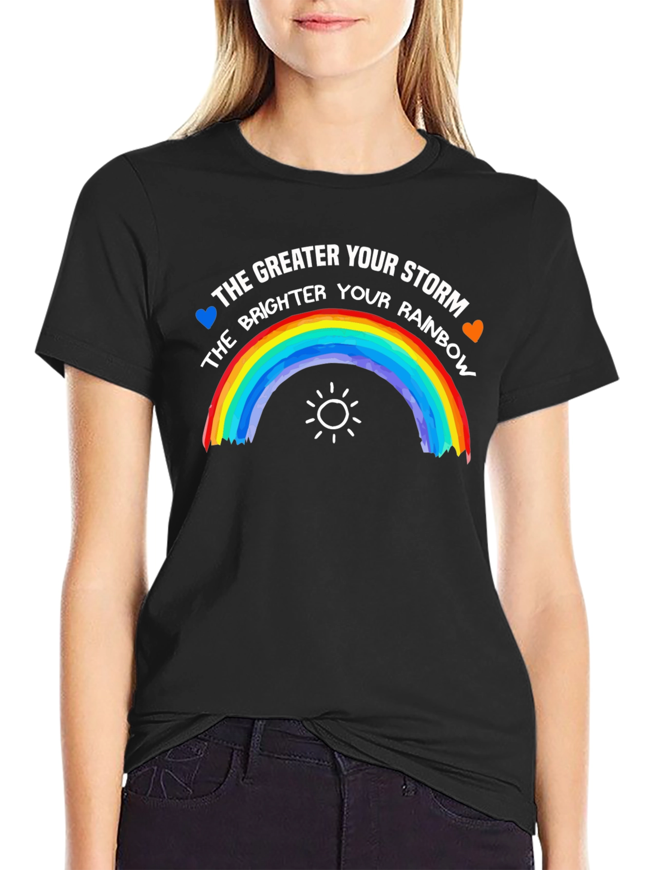 Storm Rainbow Graphic Tee - Inspirational Positive Shirt
