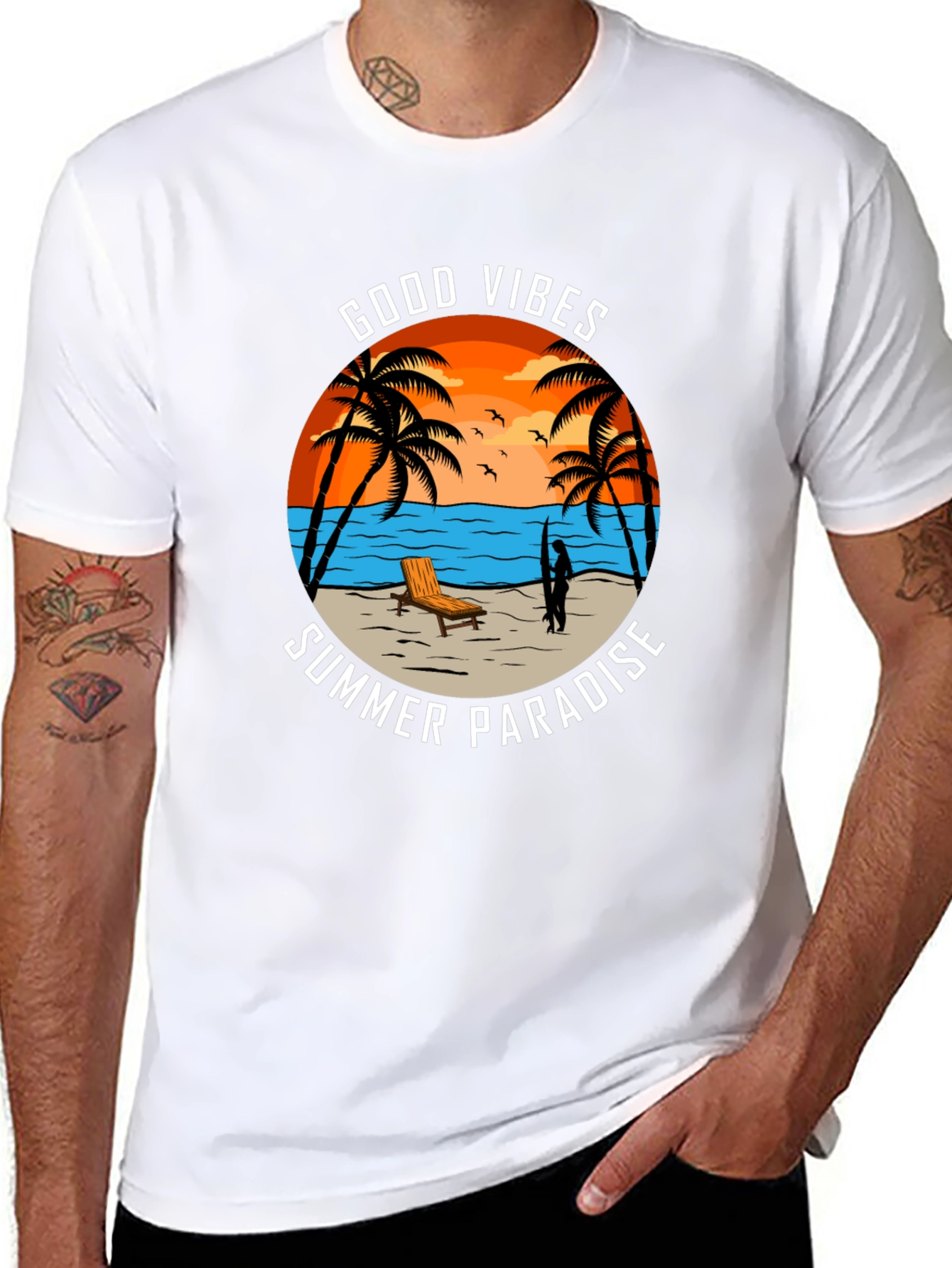 Good Vibes Summer Paradise Graphic Tee