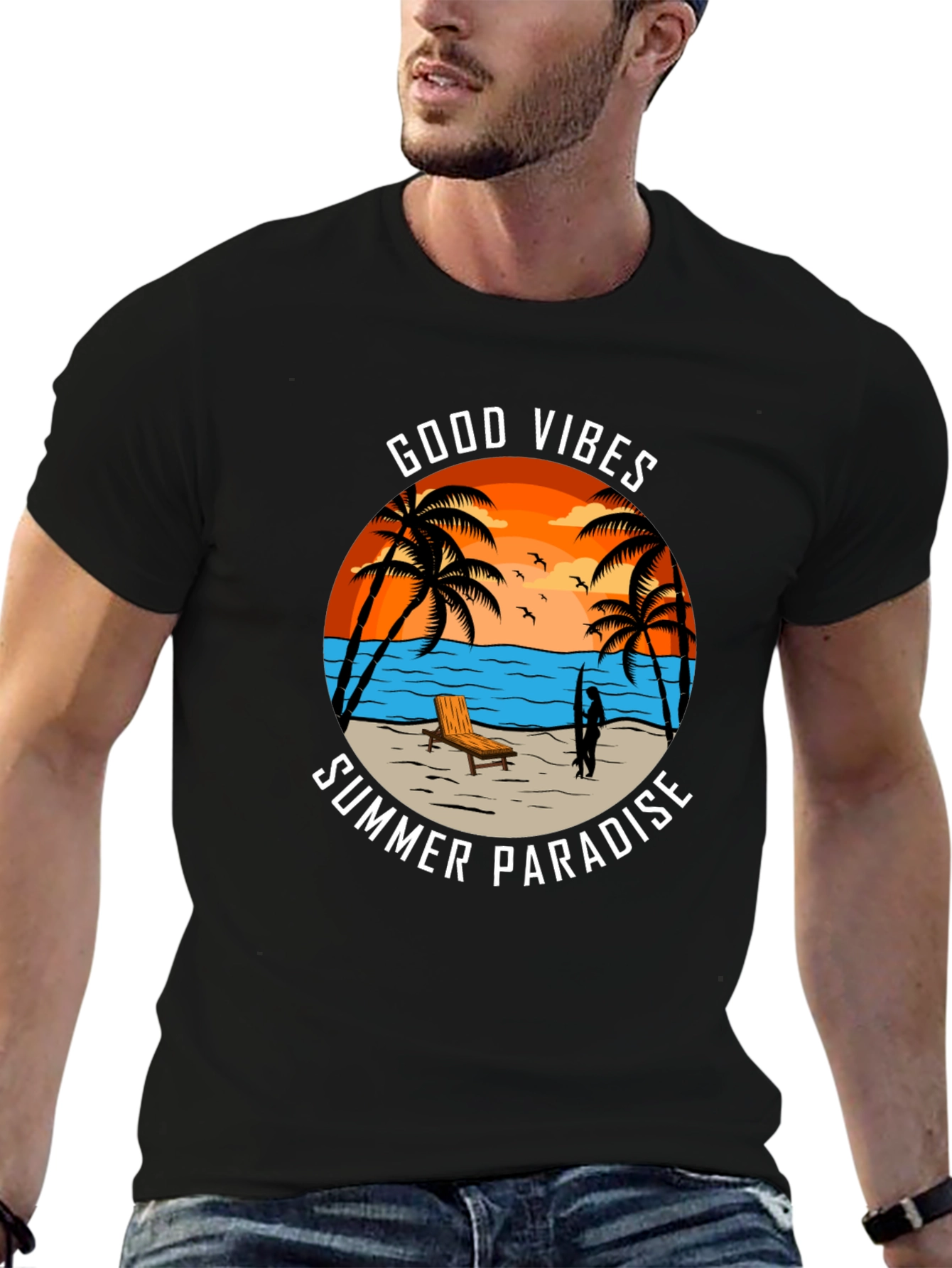 Good Vibes Summer Paradise Graphic Tee