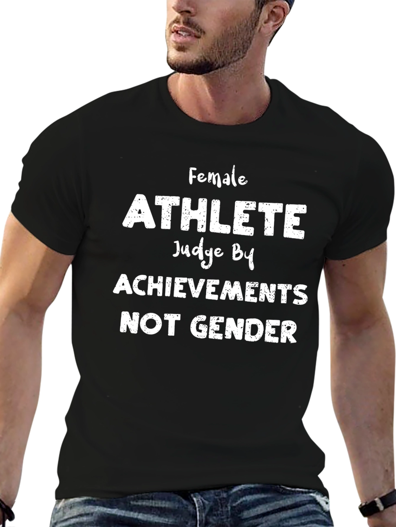 Female Athlete Achievements T-Shirt - Judge by Talent