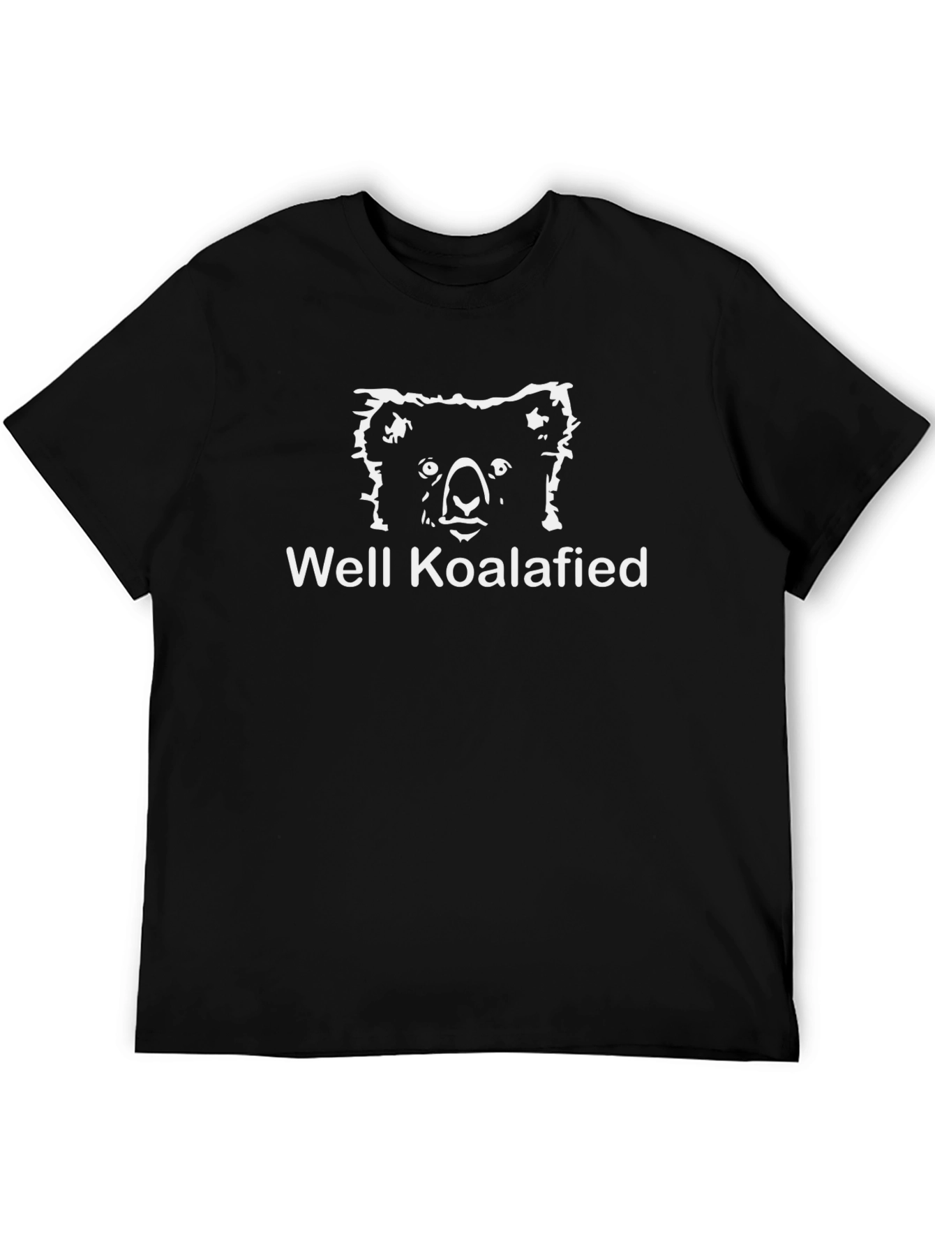 Well Koalafied Black T-Shirt - Funny Koala Pun Tee