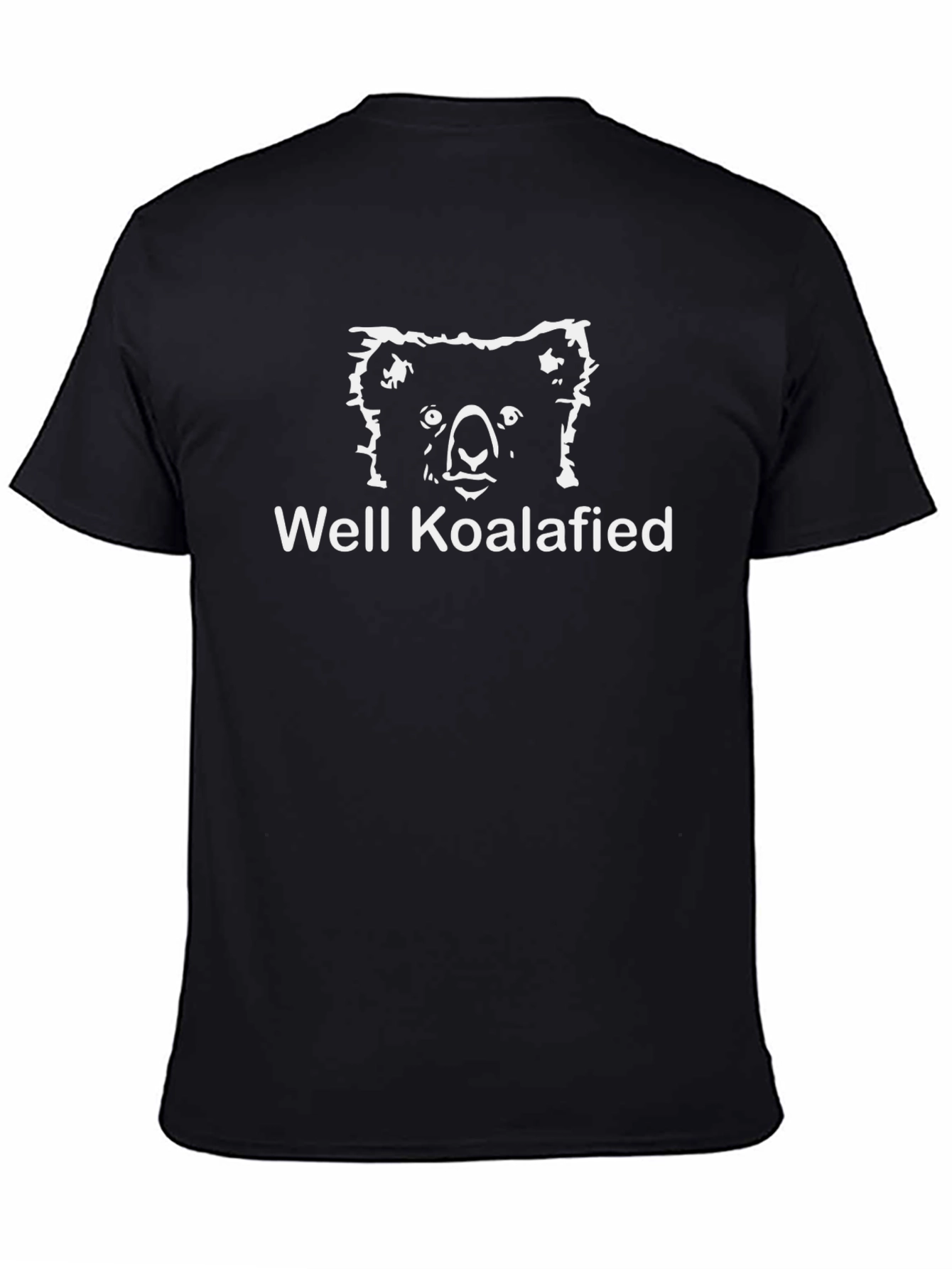 Well Koalafied Black T-Shirt - Funny Koala Pun Tee