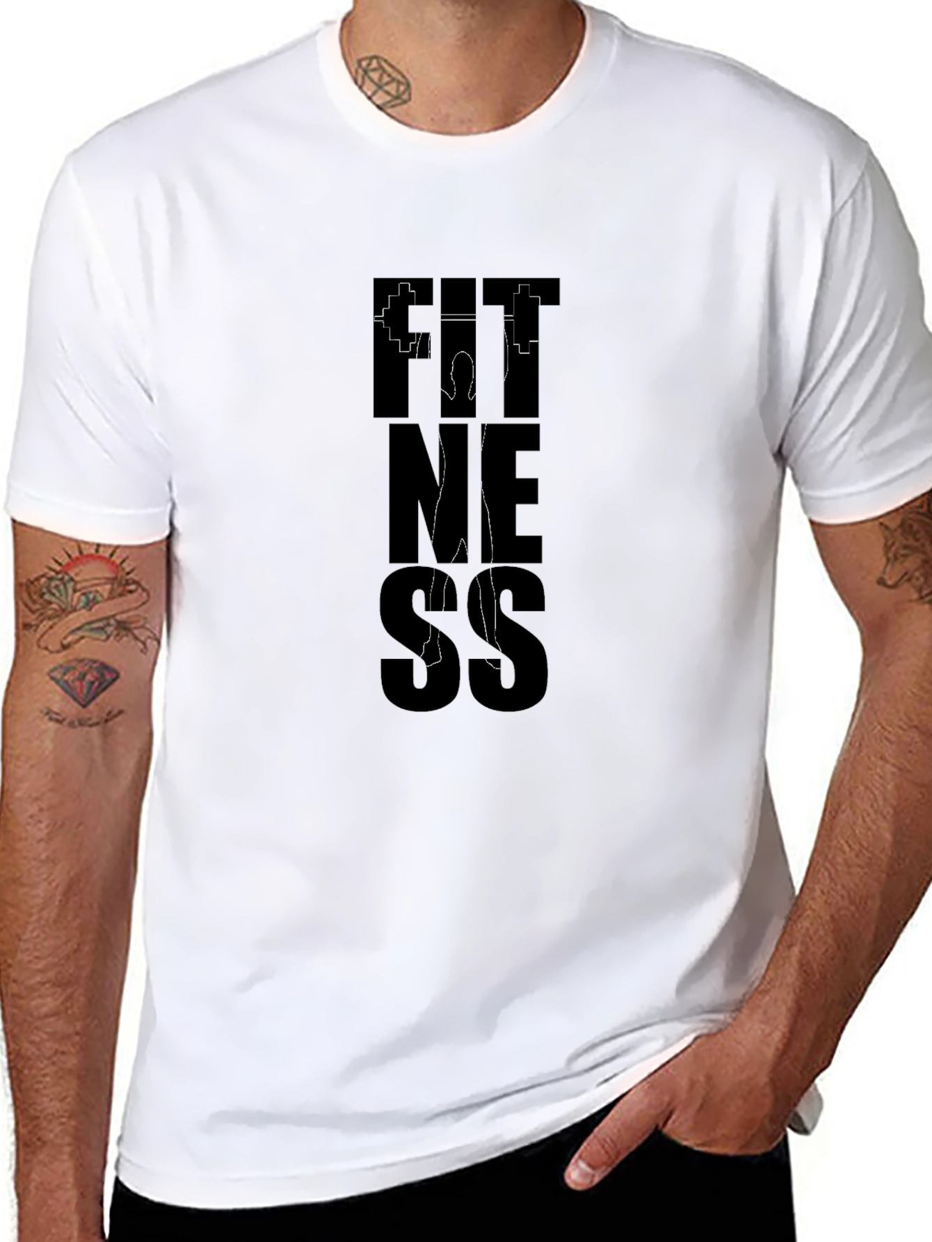Fitness Graphic Black T-Shirt