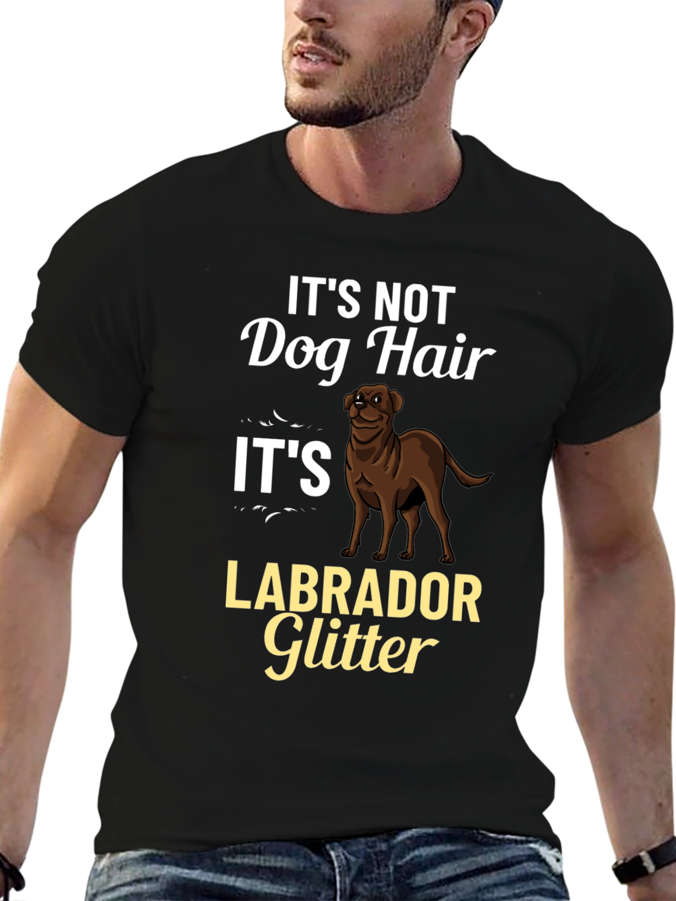 Labrador Glitter Graphic T-Shirt