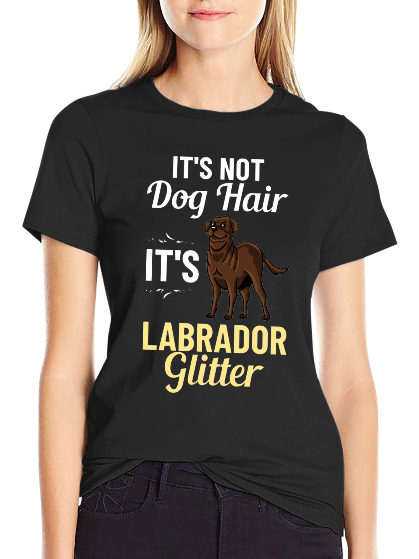 Labrador Glitter Graphic T-Shirt