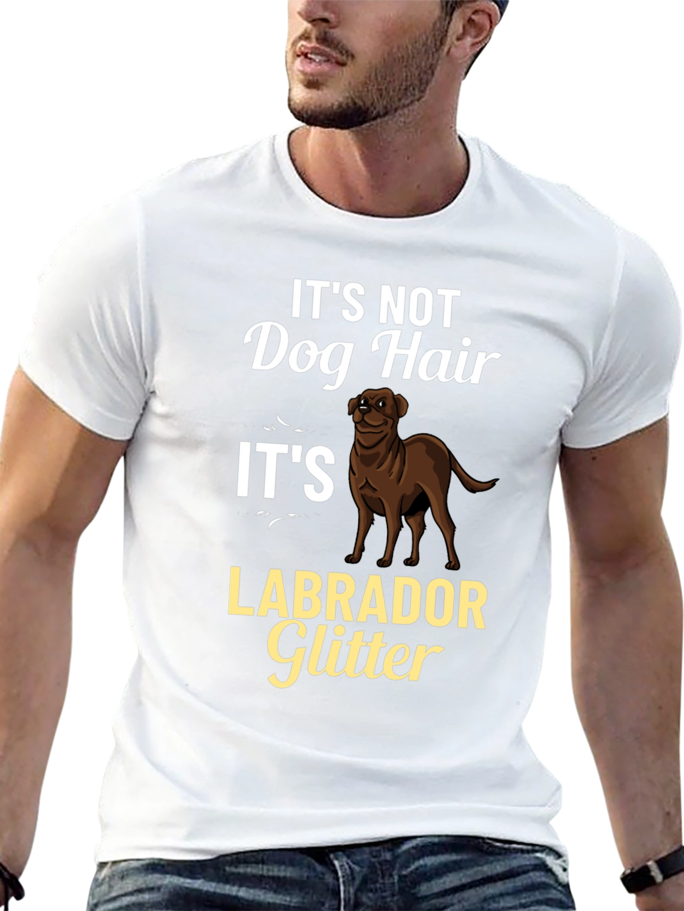 Labrador Glitter Graphic T-Shirt