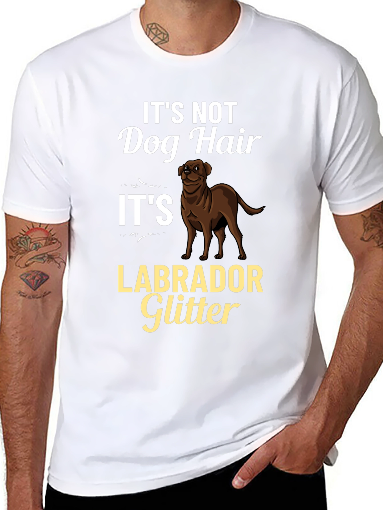 Labrador Glitter Graphic T-Shirt