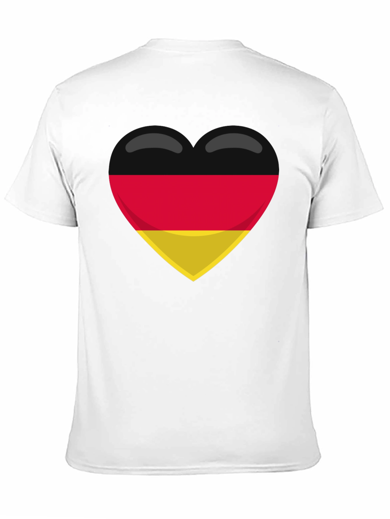 German Flag Heart Emoji Black T-Shirt