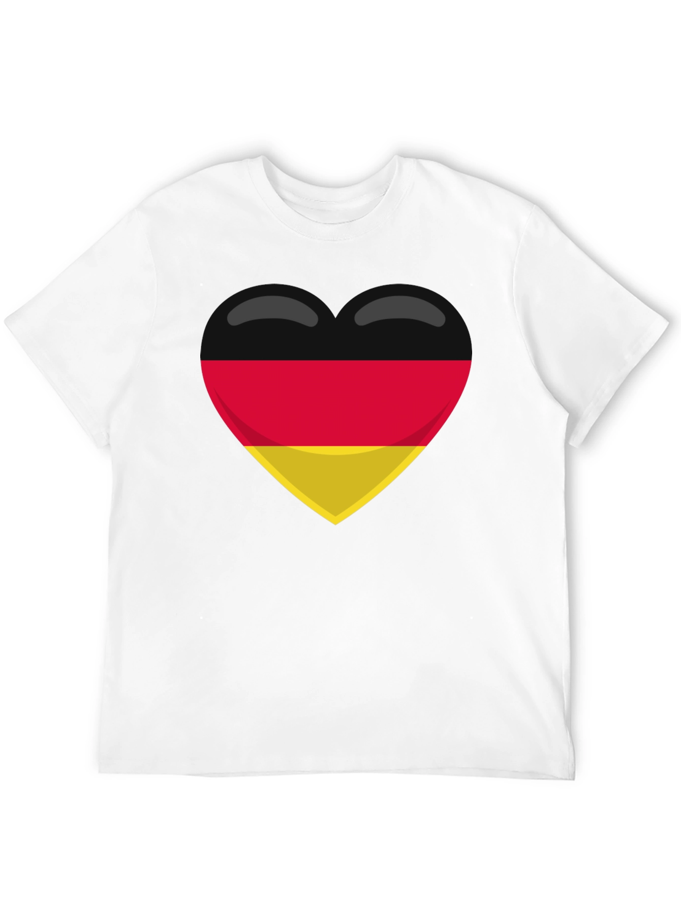 German Flag Heart Emoji Black T-Shirt