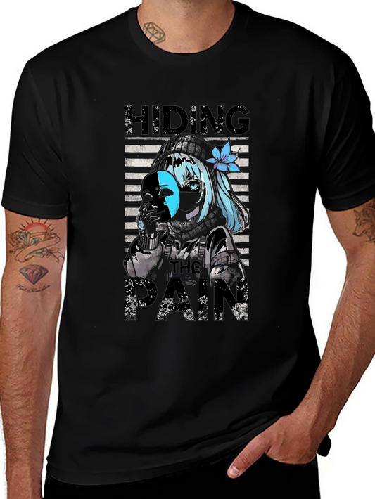 Hiding The Pain Anime T-Shirt